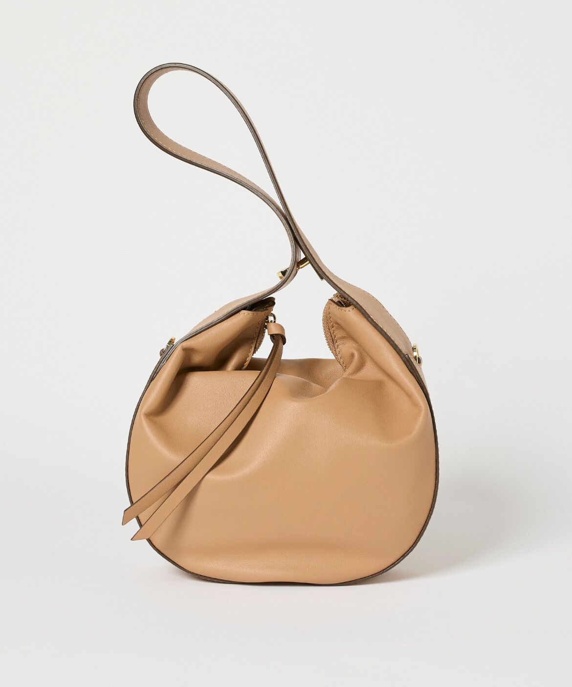 INED「《SUPERIOR CLOSET》ソフトレザーラウンドバッグ small《LORISTELLA》」|ショルダー・メッセンジャー|モカチャ3