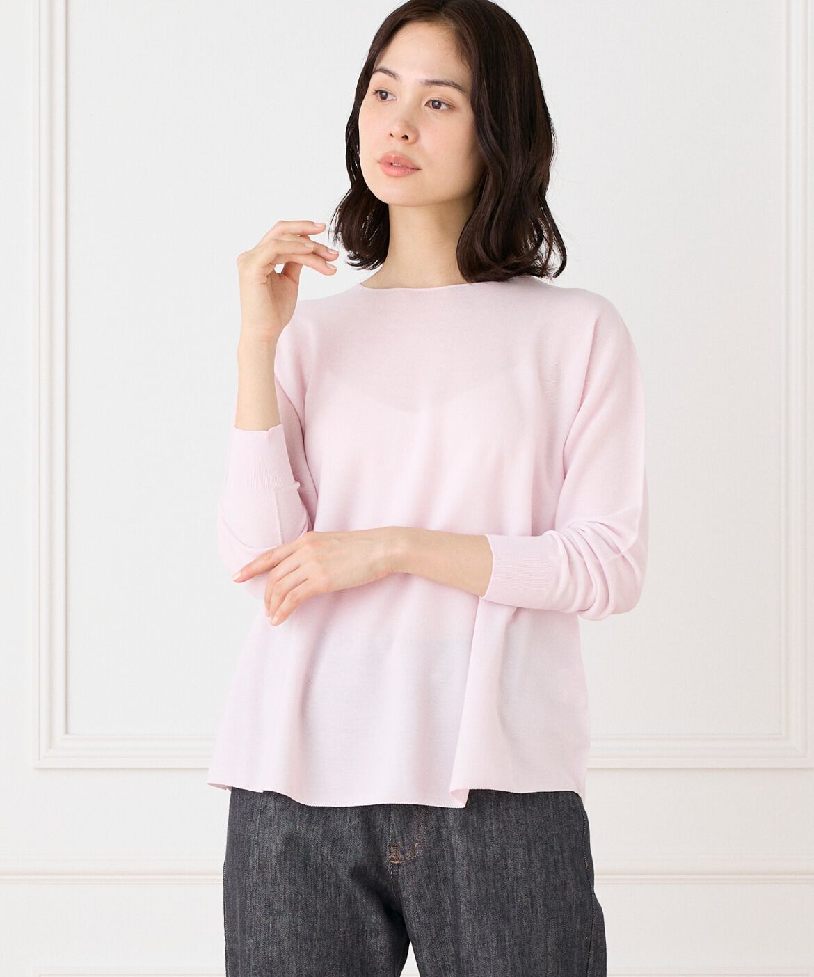 DAY by DAY it&rsquo;s international「ホールガーメントクルーネックニット《Cuoo》」|ニット・セーター|ピンク1