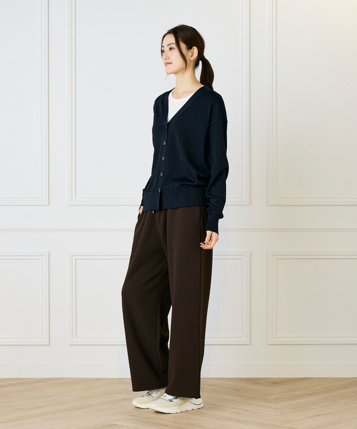 DAY by DAY it&rsquo;s international「Ｖネックラメカーディガン」|カーディガン|