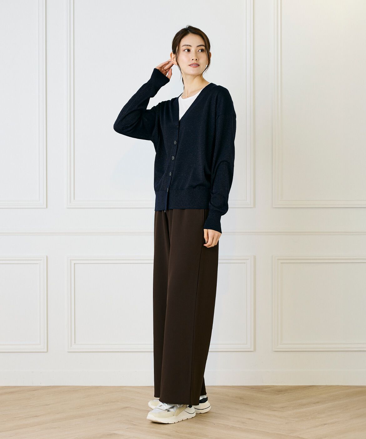 DAY by DAY it&rsquo;s international「Ｖネックラメカーディガン」|カーディガン|