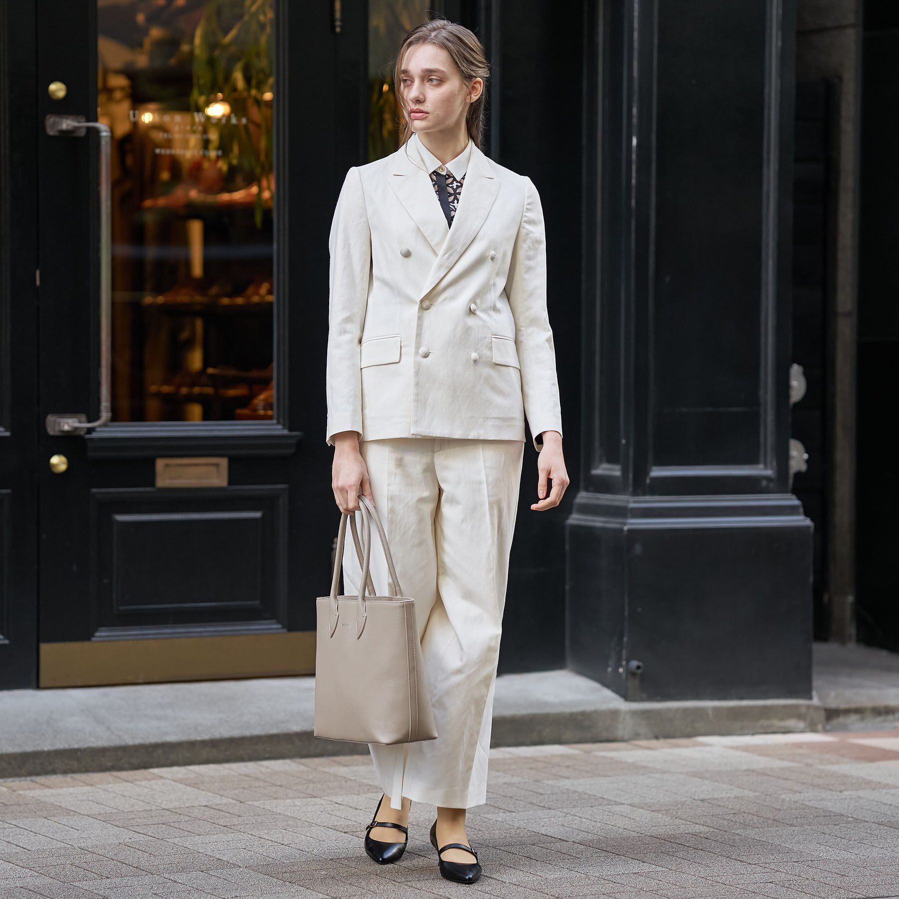 DRESSTERIOR「リネンブレンドWブレストジャケット」|テーラードジャケット|