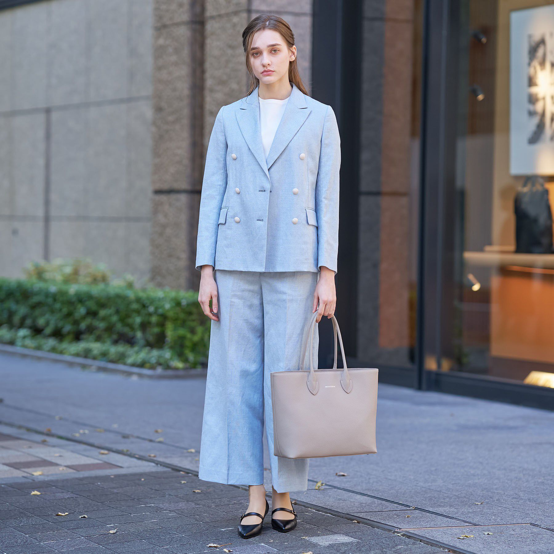 DRESSTERIOR「リネンブレンドWブレストジャケット」|テーラードジャケット|