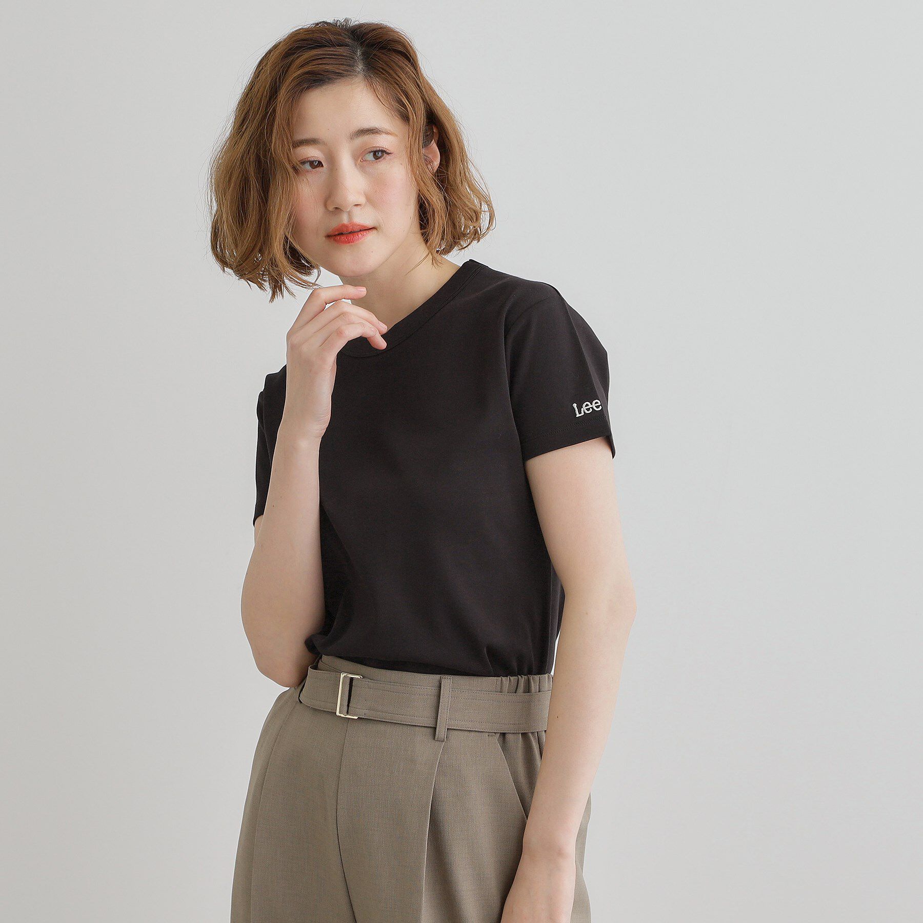 grove「【Lee&times;grove別注】COMPACT FIT TEE」|Tシャツ・カットソー|ブラック(019)