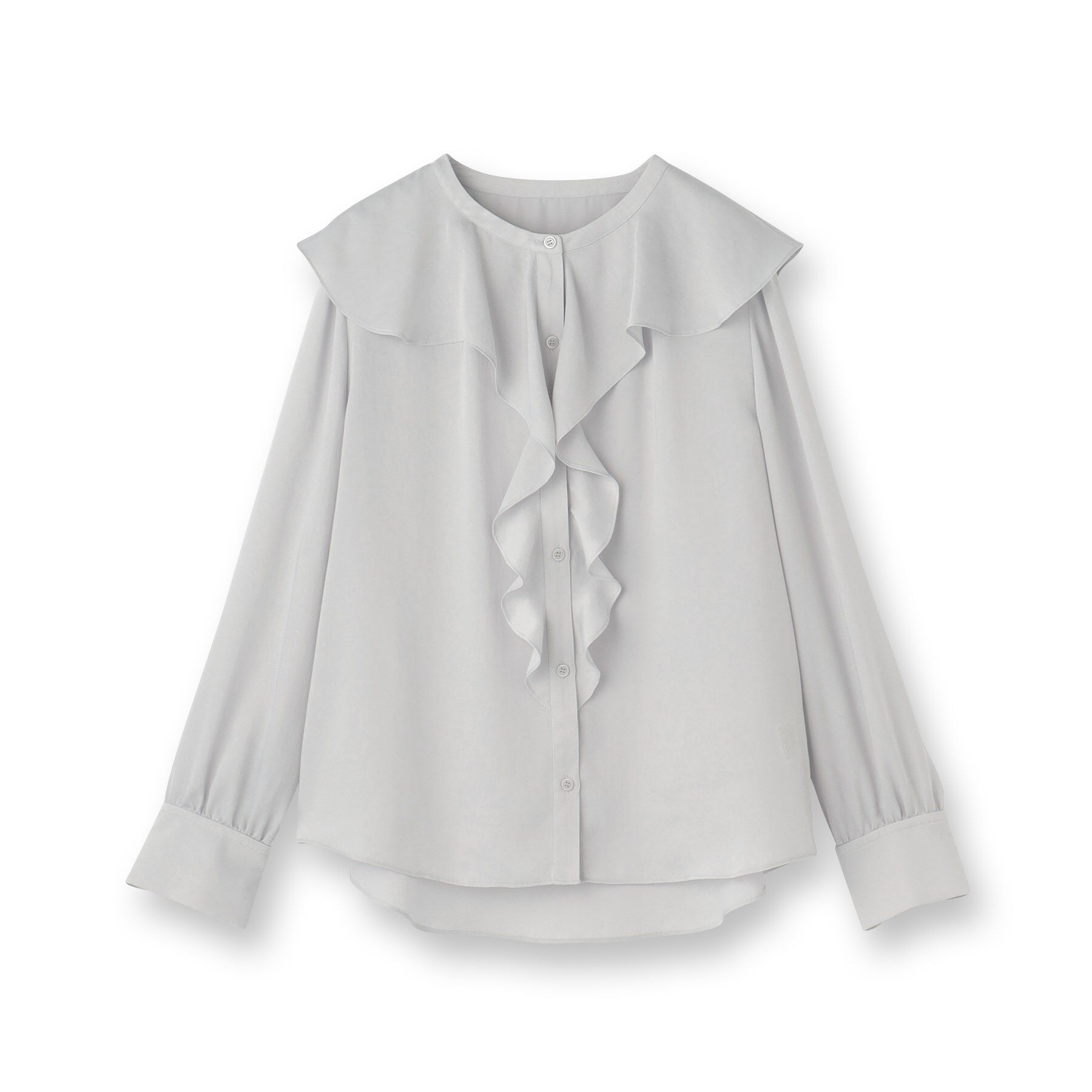 INDIVI「【洗える／セレモニー】ラッフルサテンブラウス」|シャツ・ブラウス|