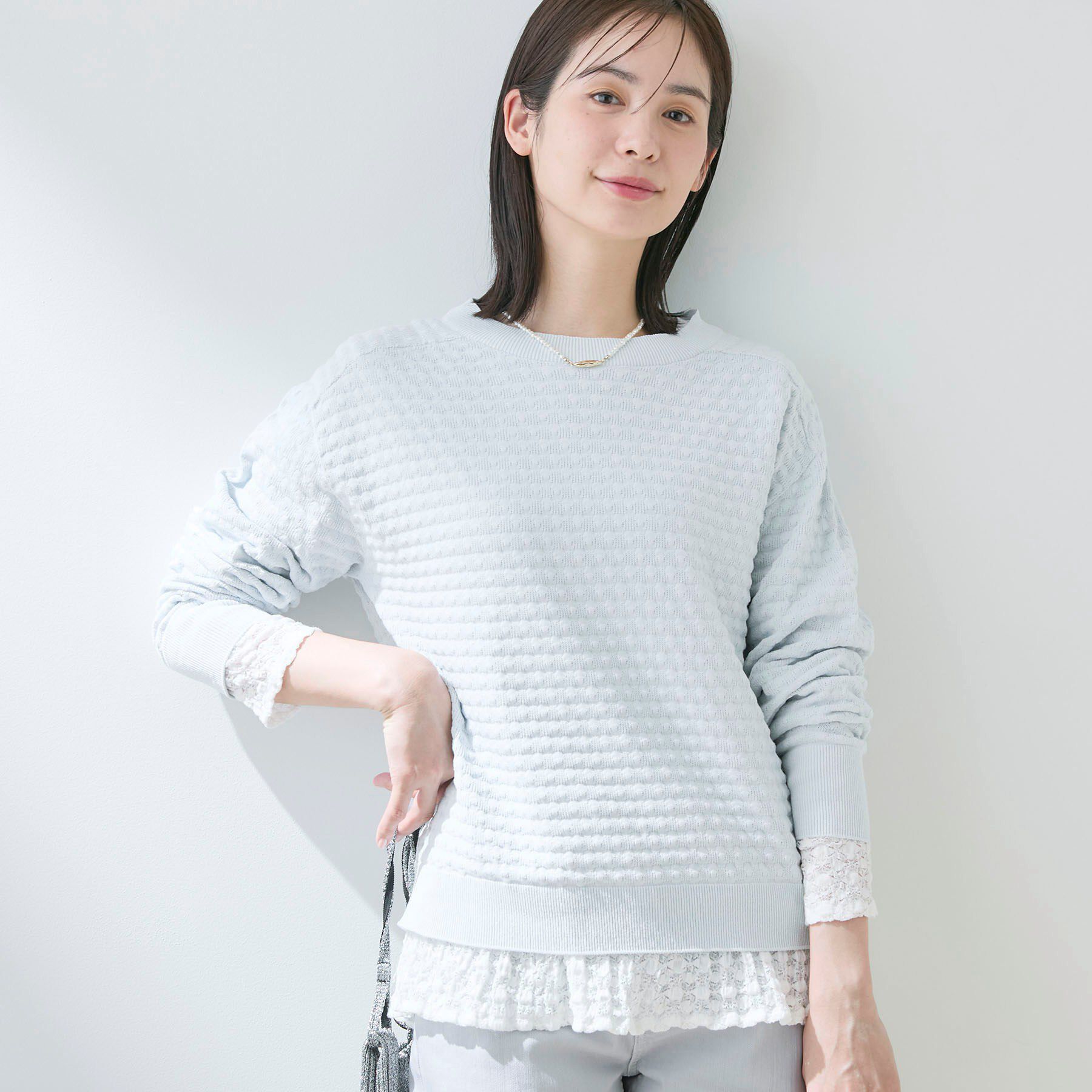 INDIVI「【洗える／凹凸編み】ジャカードニット」|ニット・セーター|