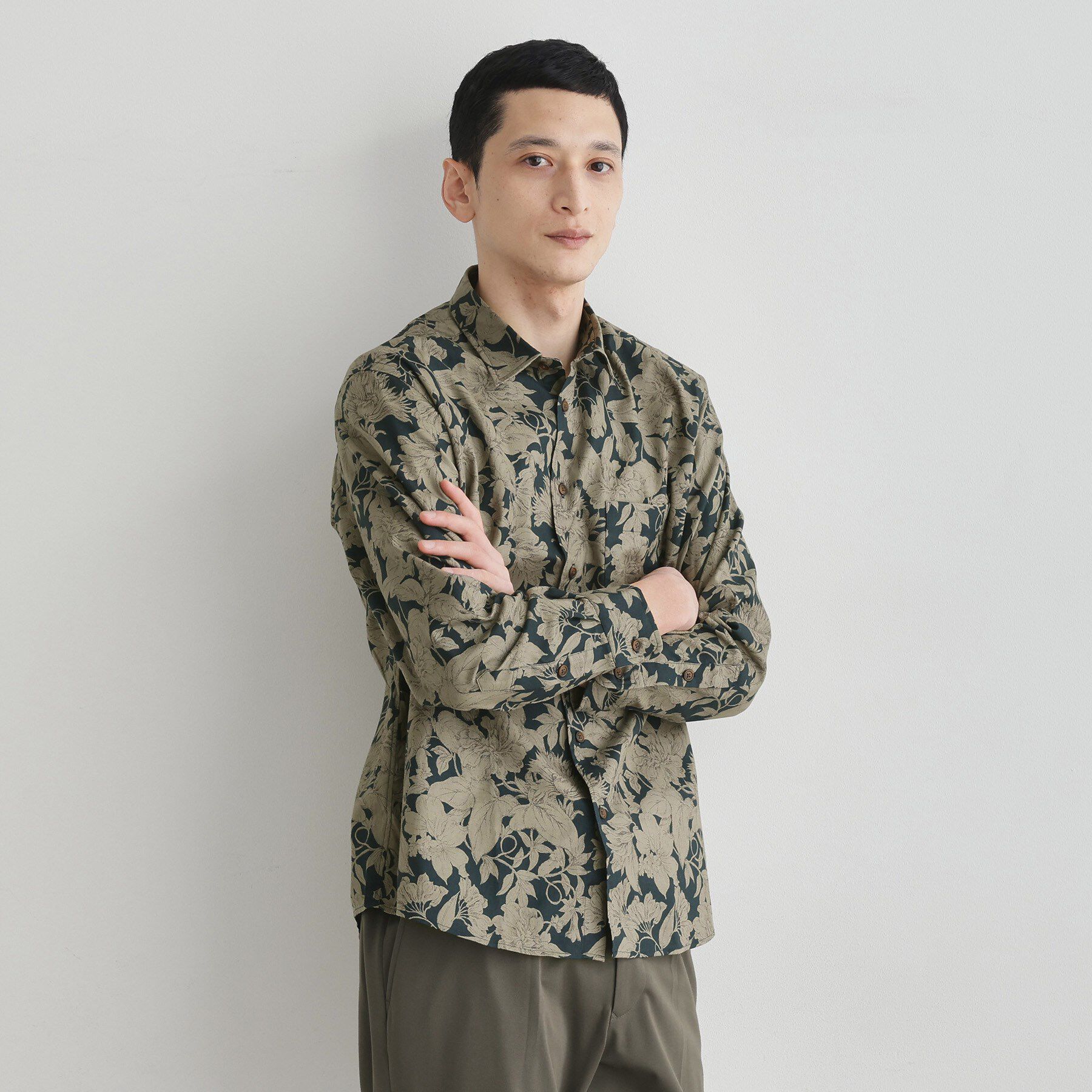 TAKEO KIKUCHI「【LIMITED】フラワープリント長袖シャツ」|シャツ・ブラウス|