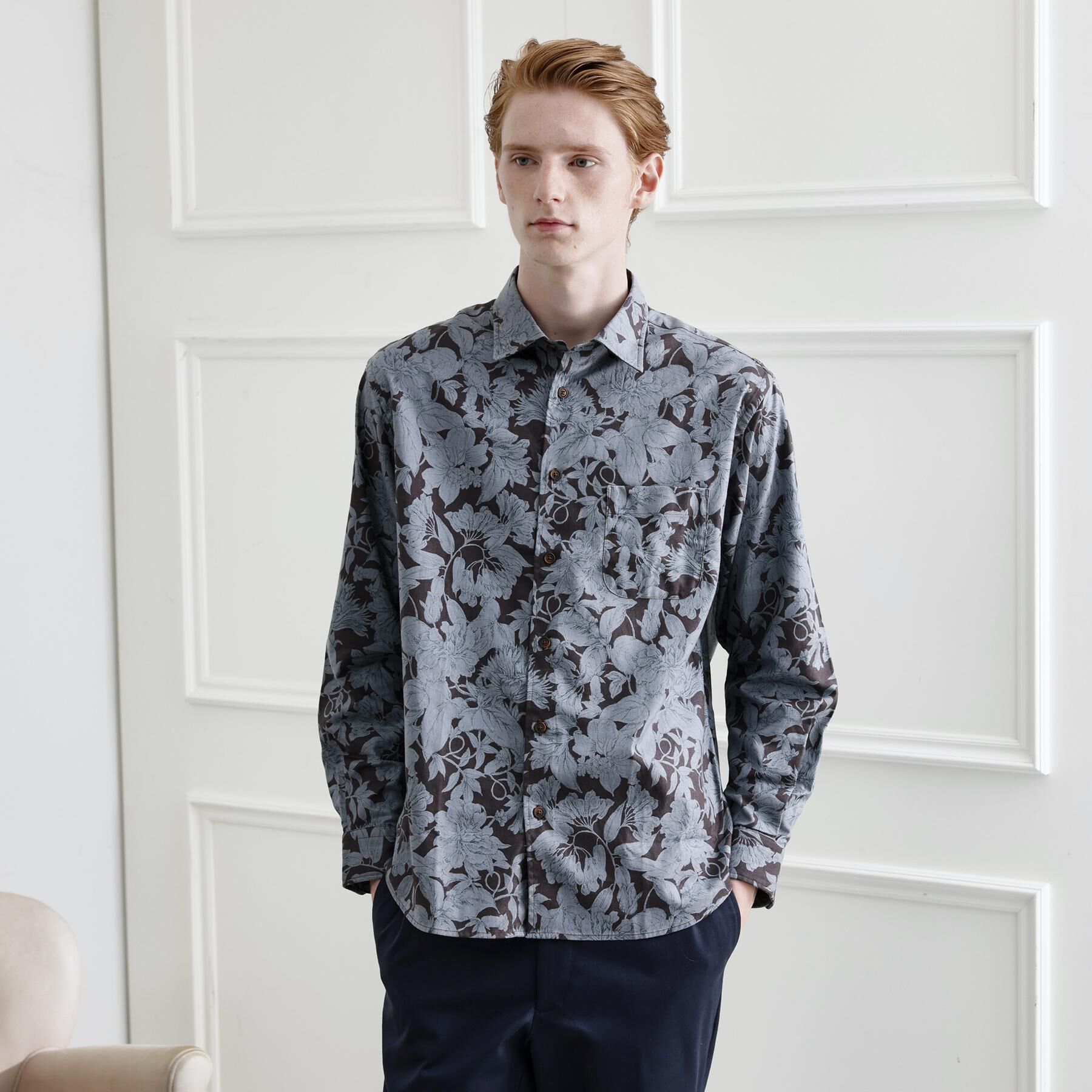 TAKEO KIKUCHI「【LIMITED】フラワープリント長袖シャツ」|シャツ・ブラウス|