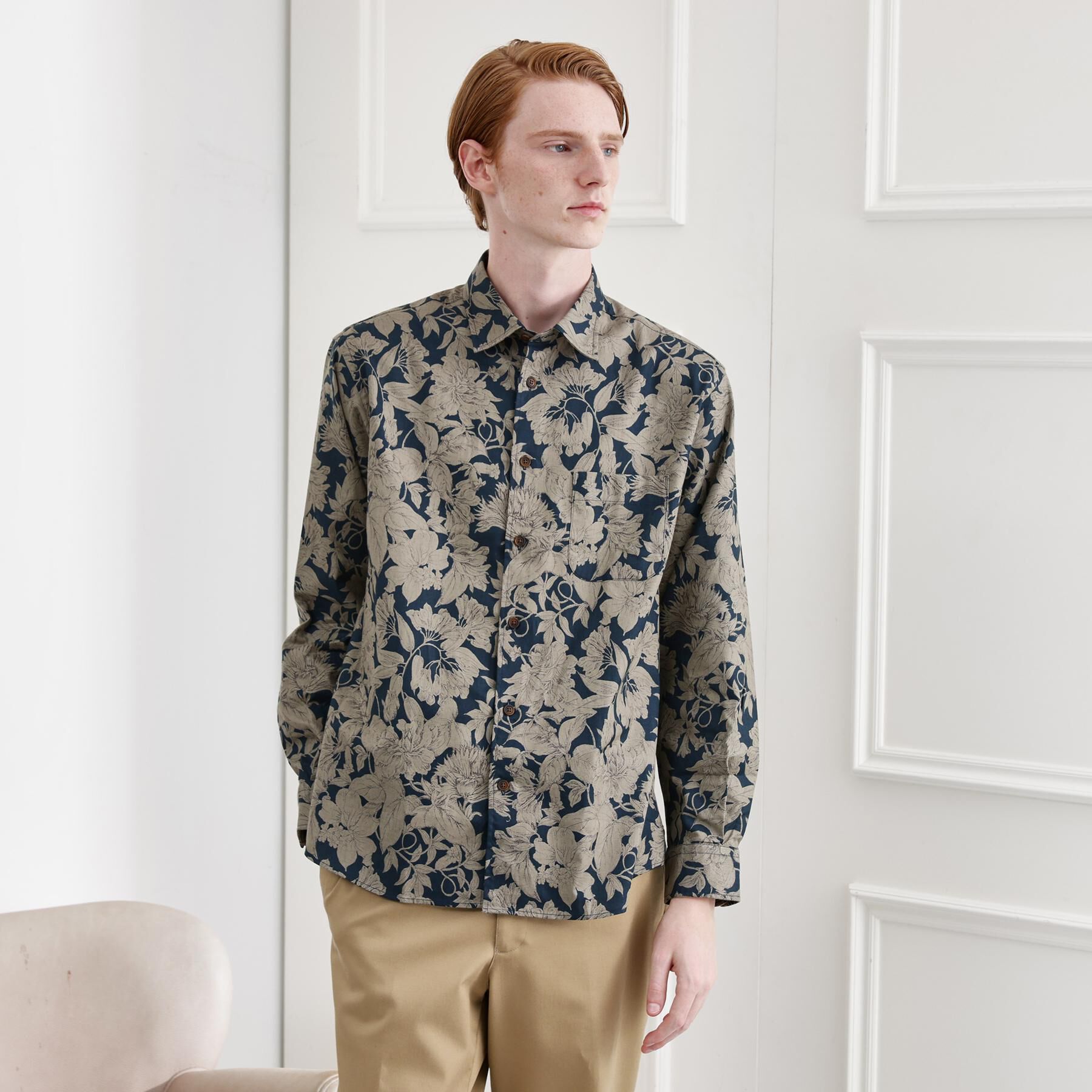 TAKEO KIKUCHI「【LIMITED】フラワープリント長袖シャツ」|シャツ・ブラウス|