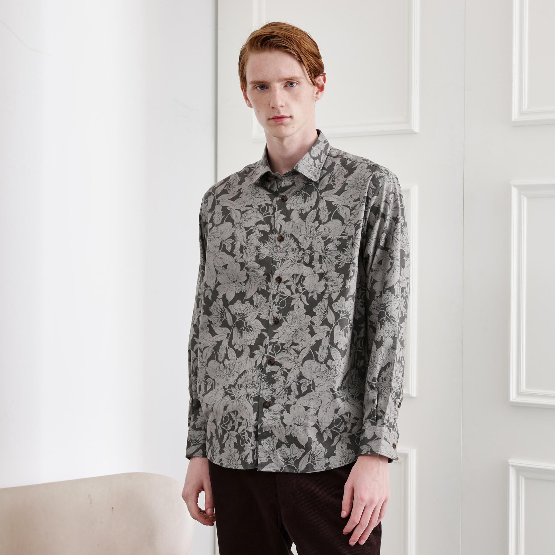 TAKEO KIKUCHI「【LIMITED】フラワープリント長袖シャツ」|シャツ・ブラウス|