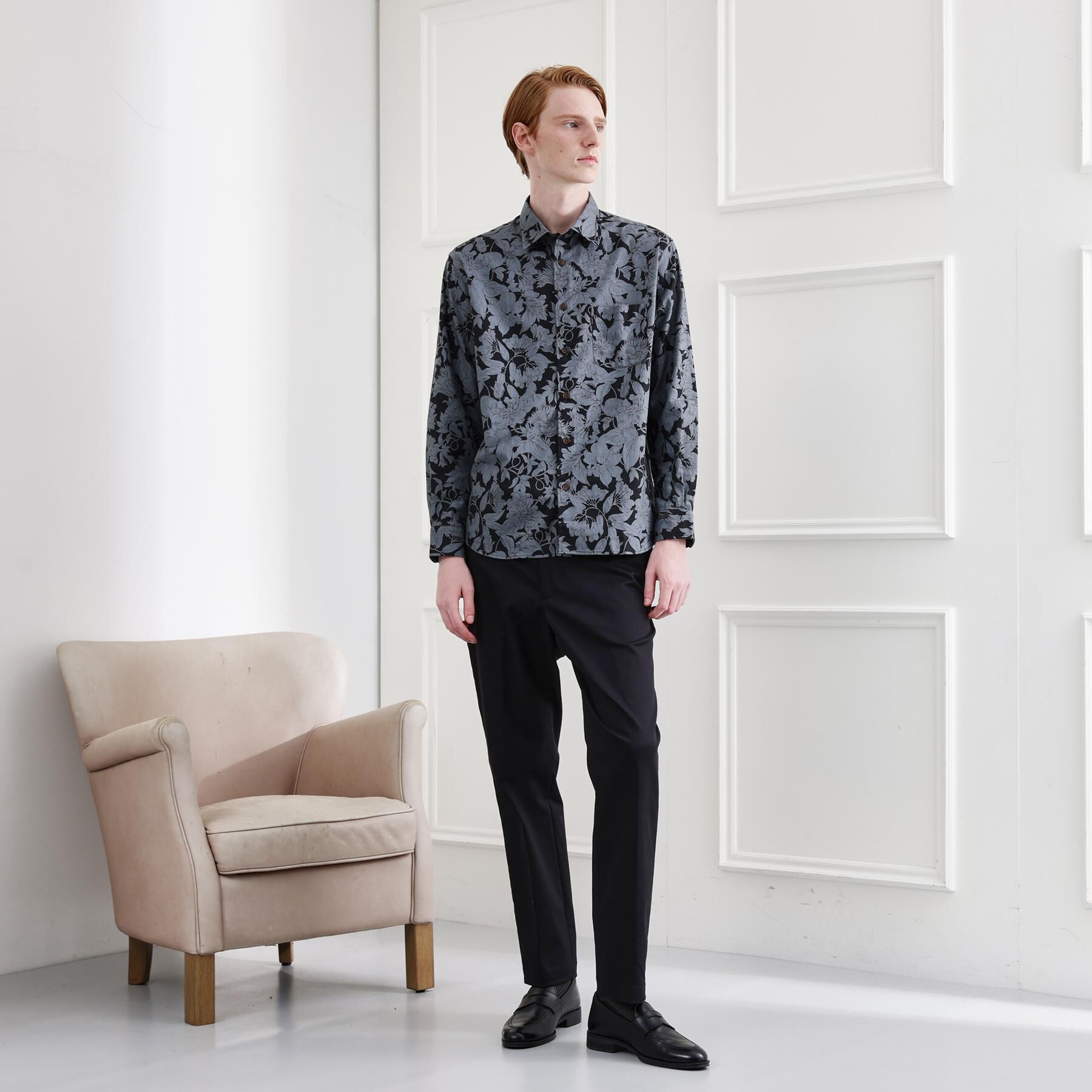 TAKEO KIKUCHI「【LIMITED】フラワープリント長袖シャツ」|シャツ・ブラウス|