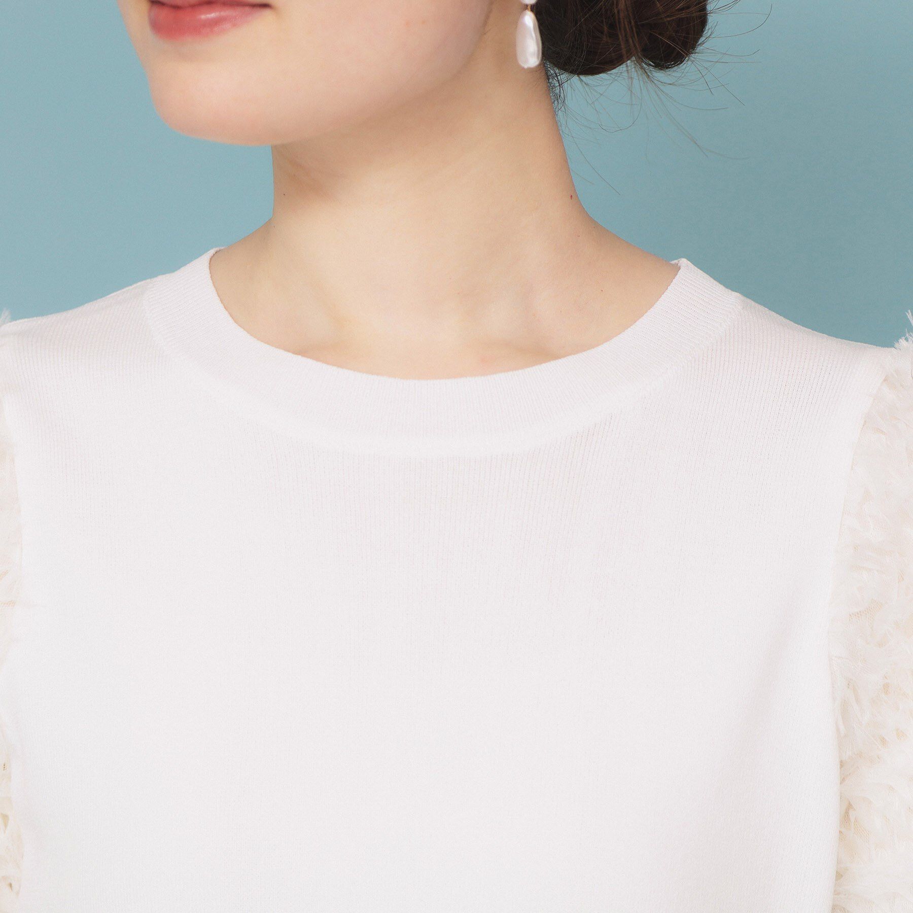 index「シフォンチュールスリーブニット【洗える】」|ニット・セーター|