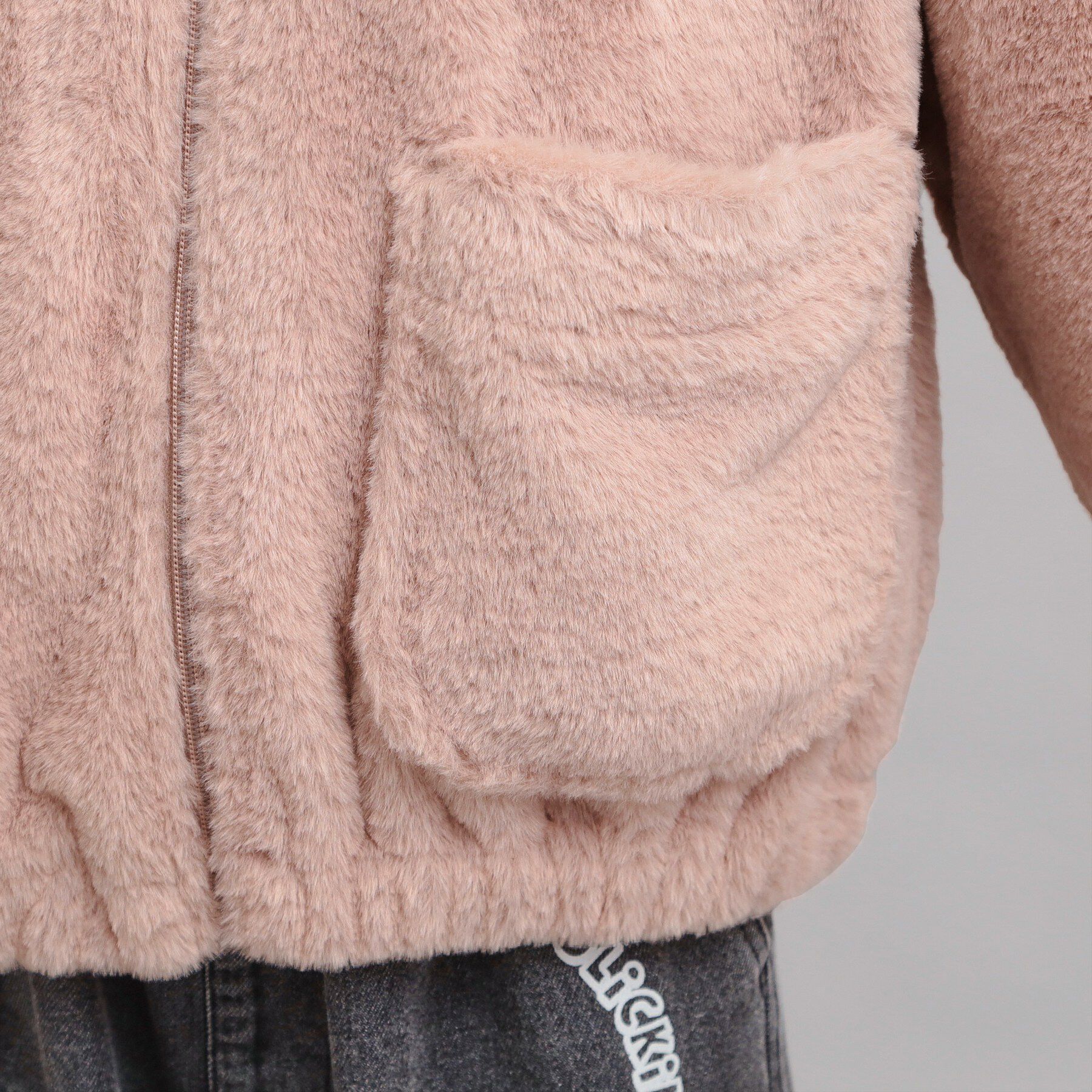 PINK-latte「耳付きフェイクファーブルゾン」|ブルゾン・スタジャン|