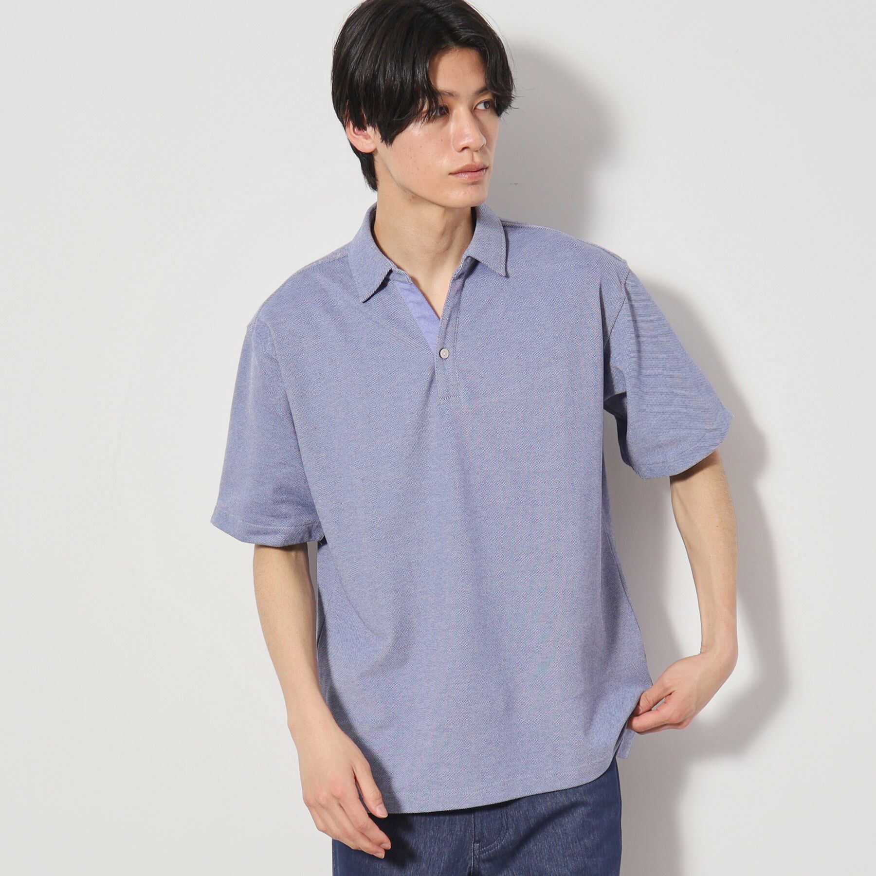 THE SHOP TK「シャンブレーカノコスキッパーポロシャツ」|ポロシャツ|