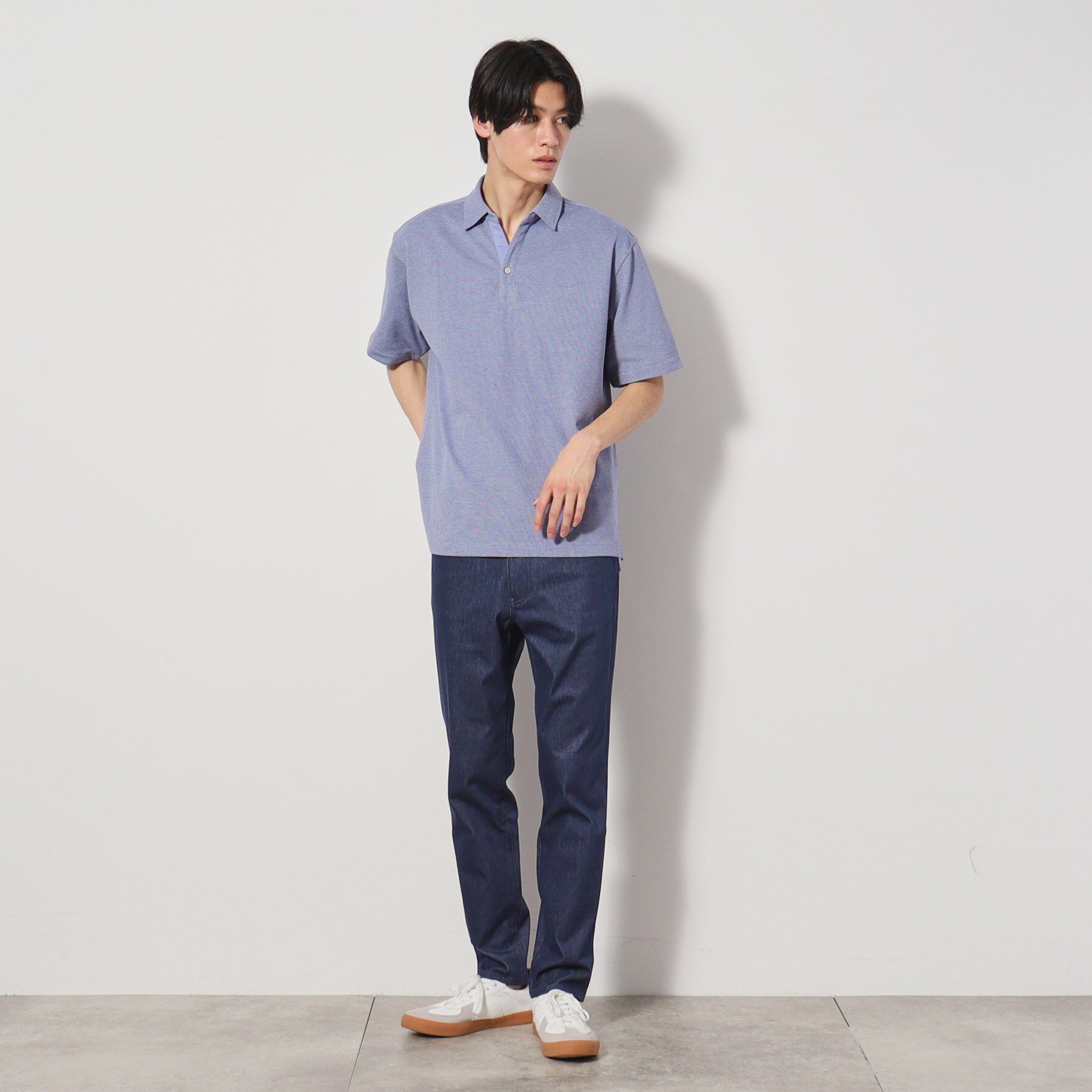 THE SHOP TK「シャンブレーカノコスキッパーポロシャツ」|ポロシャツ|