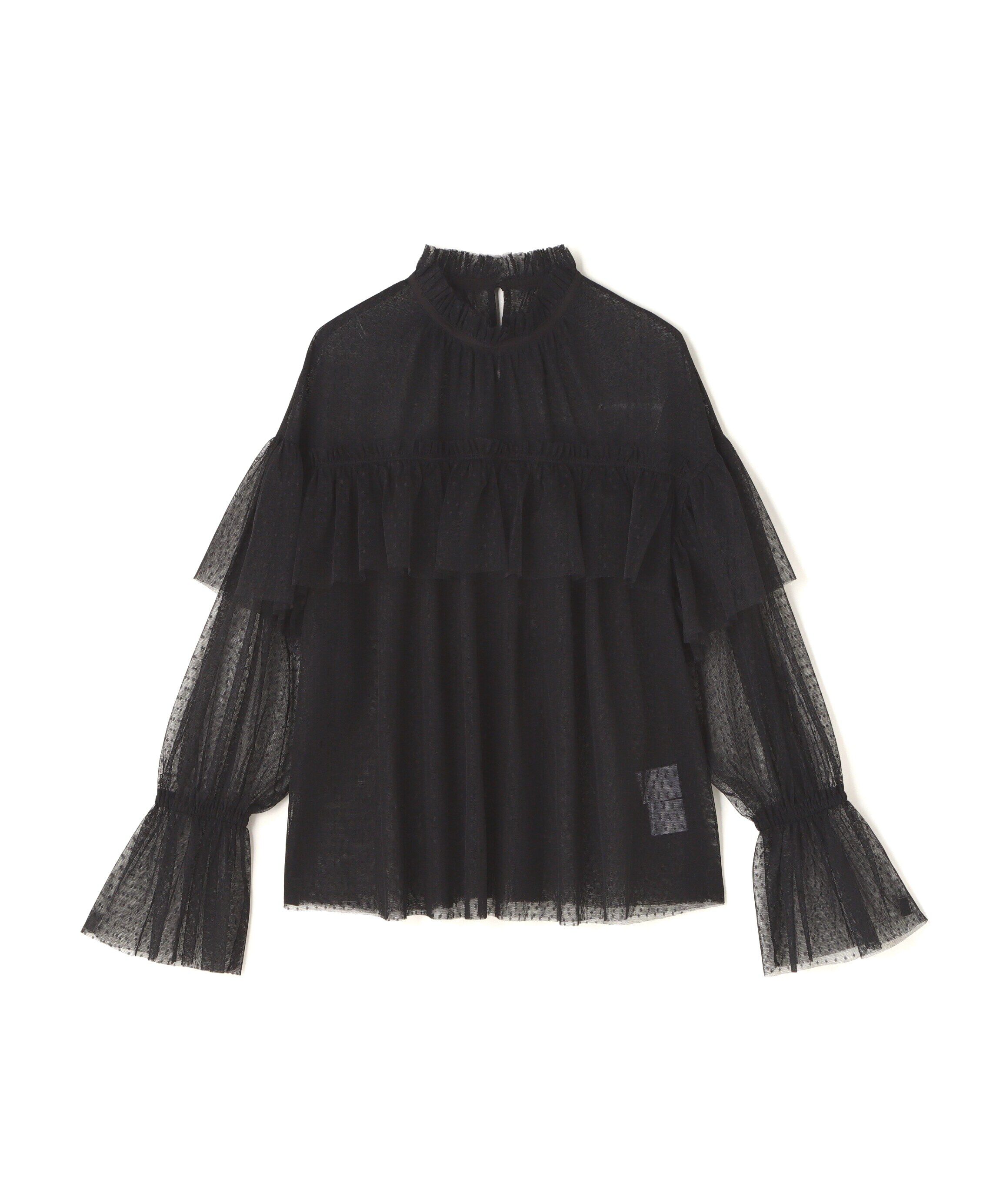  「チュールドットフリルブラウス」|シャツ・ブラウス|