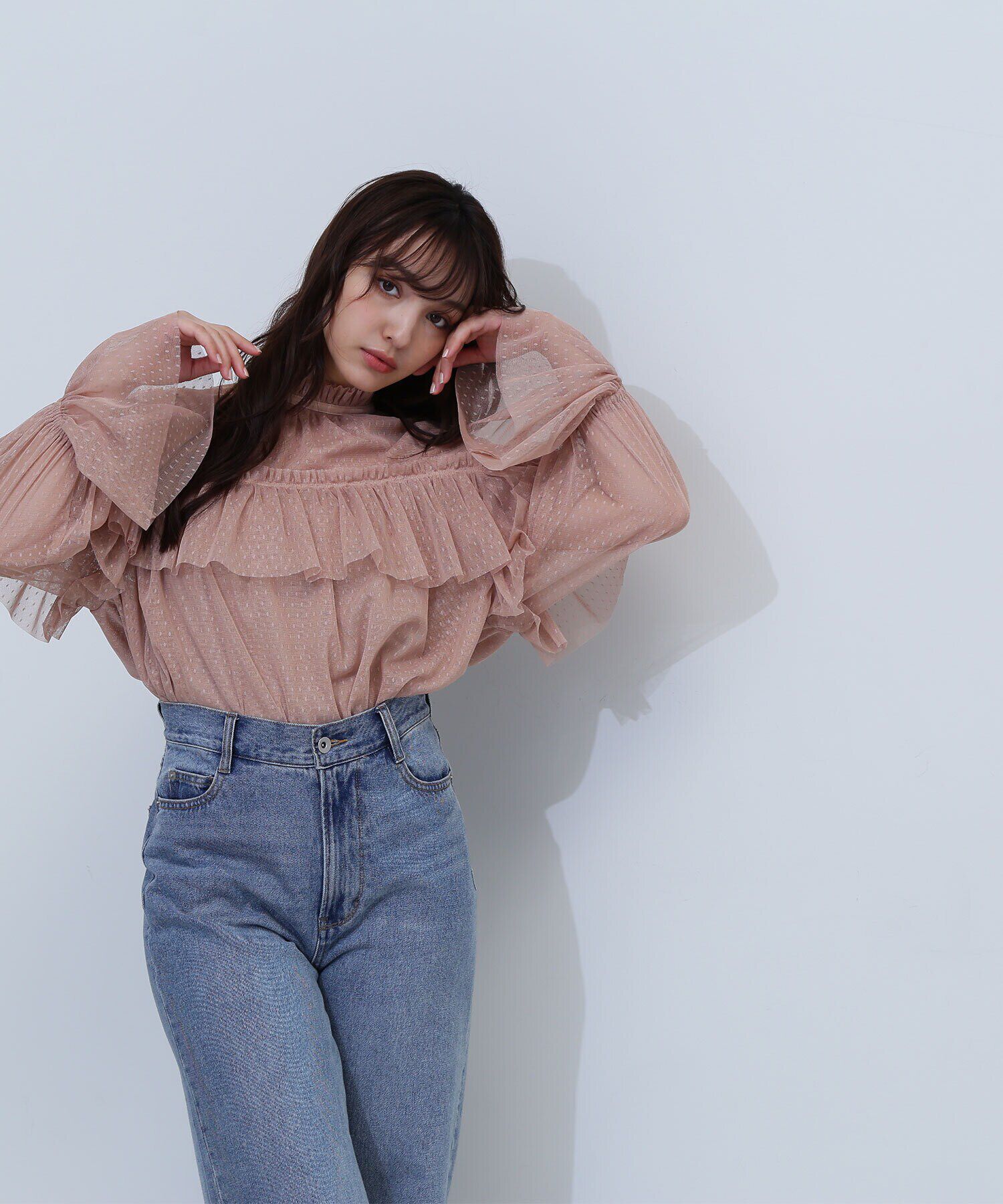  「チュールドットフリルブラウス」|シャツ・ブラウス|