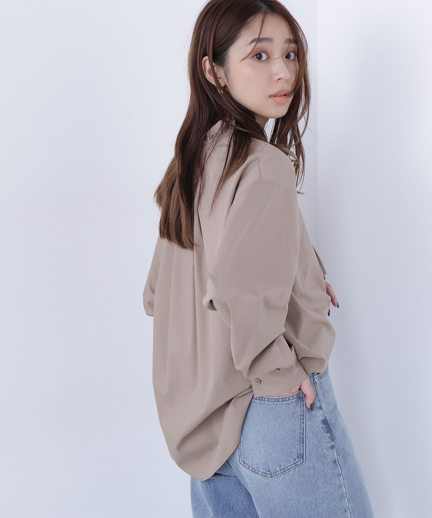  「フリルネックスキッパーブラウス」|シャツ・ブラウス|