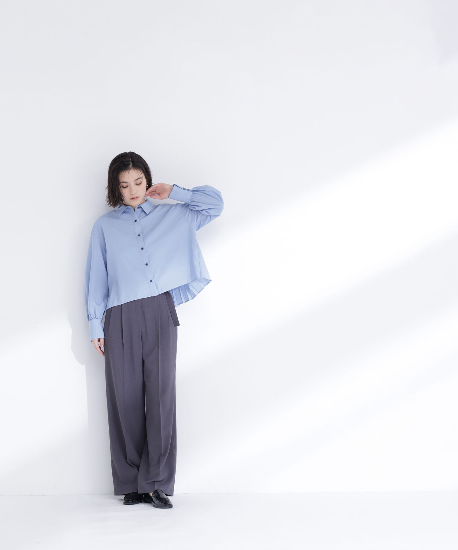  「バックプリーツデザインシャツ」|シャツ・ブラウス|