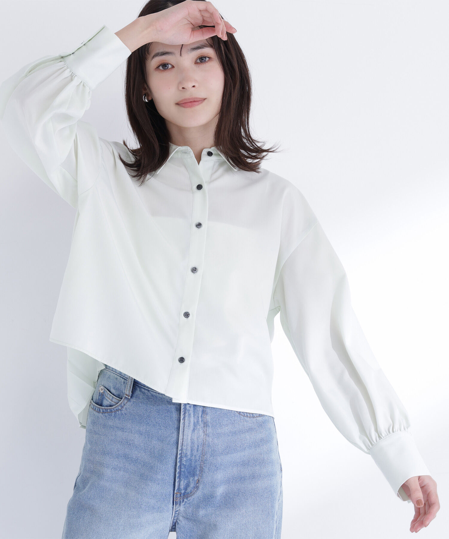  「バックプリーツデザインシャツ」|シャツ・ブラウス|