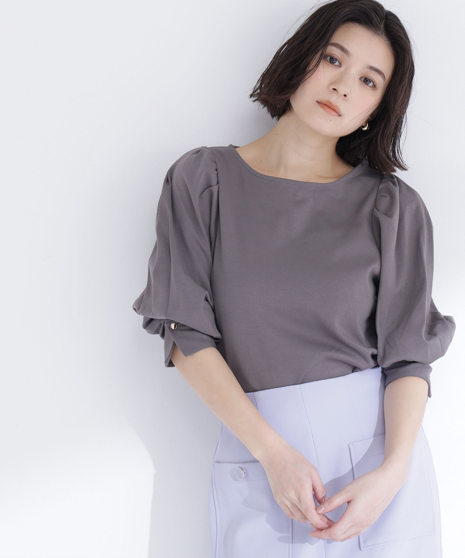  「パフスリーブカットソートップス」|Tシャツ・カットソー|