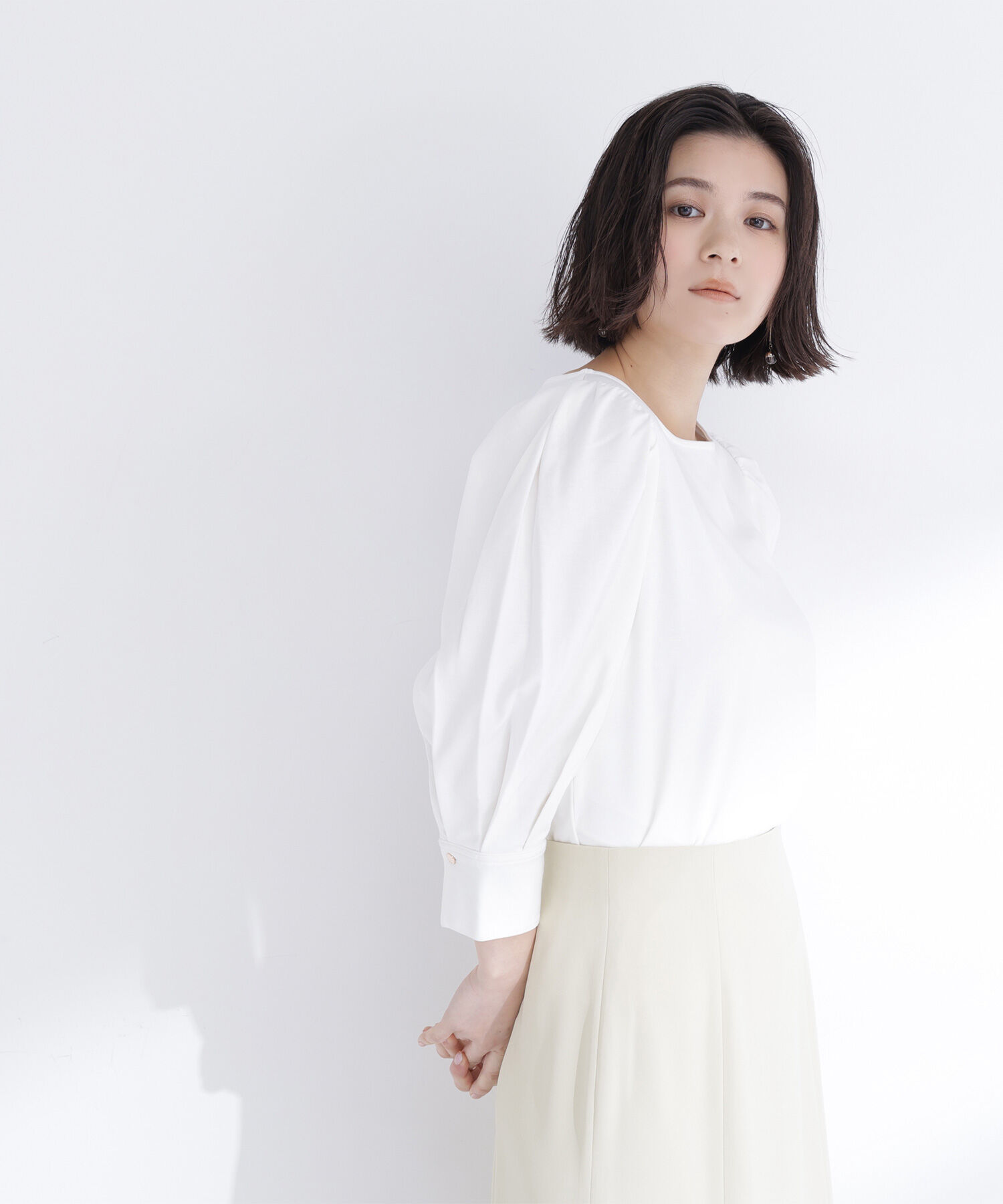  「パフスリーブカットソートップス」|Tシャツ・カットソー|