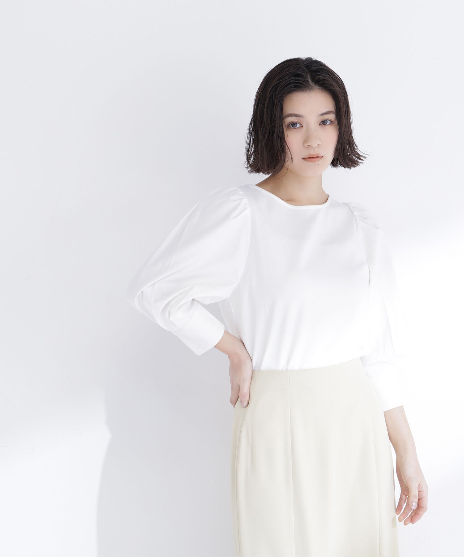  「パフスリーブカットソートップス」|Tシャツ・カットソー|