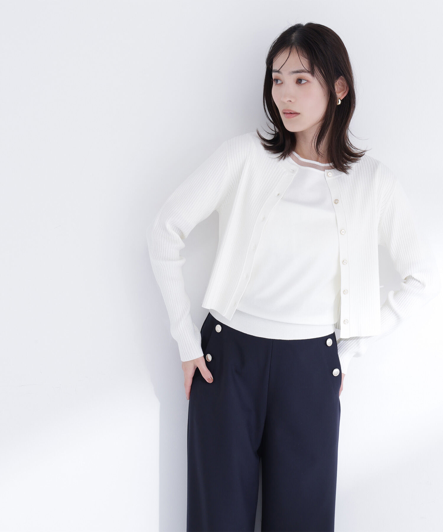  「シアーラインニットアンサンブル」|ニット・セーター|