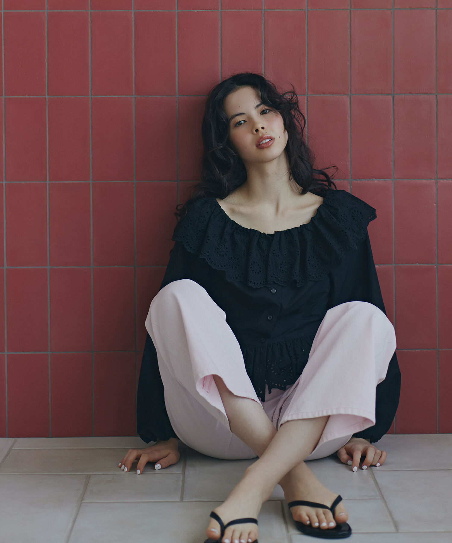  「〈N.〉 エンブロイダリーフリルブラウス」|シャツ・ブラウス|