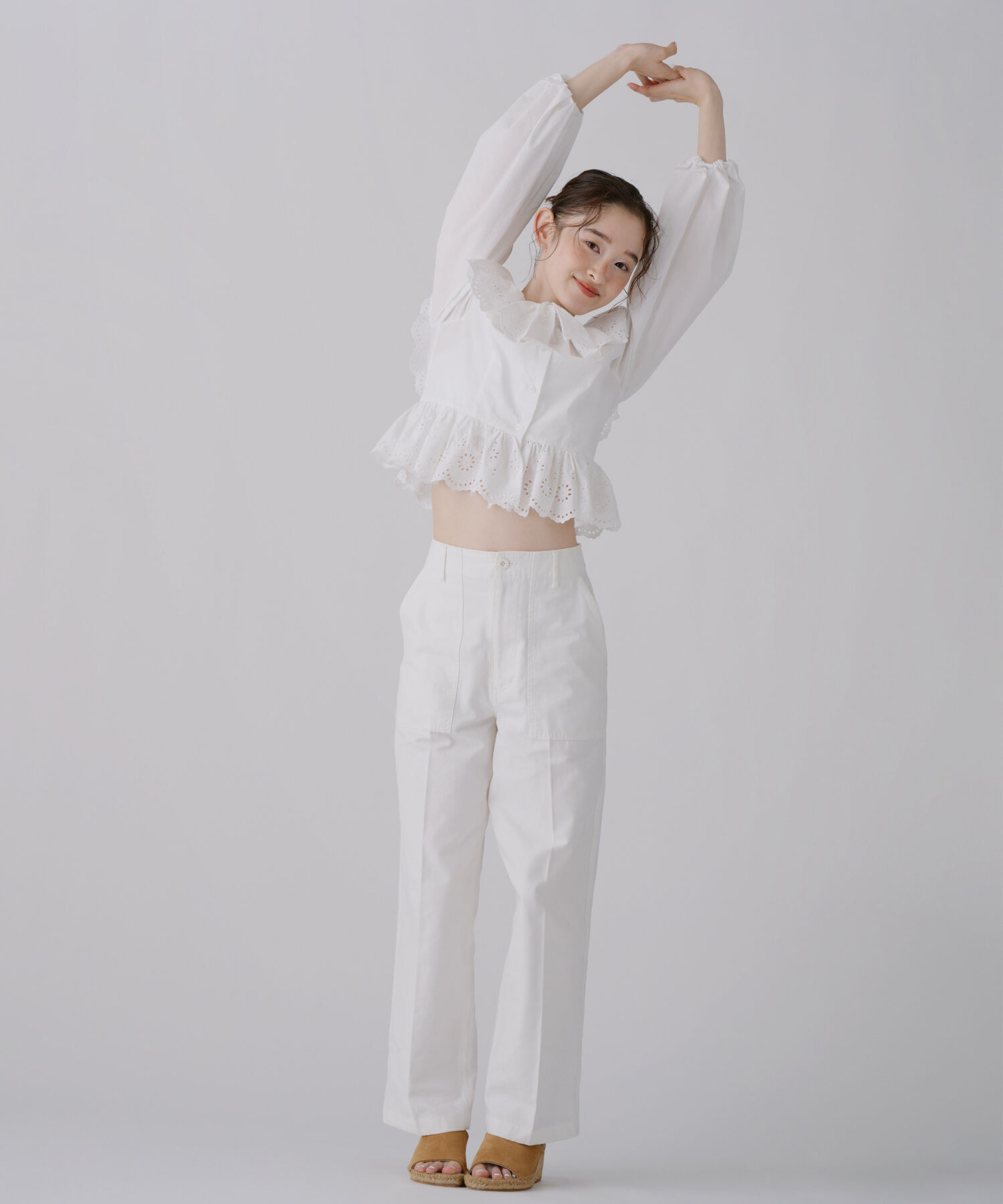  「〈N.〉 エンブロイダリーフリルブラウス」|シャツ・ブラウス|