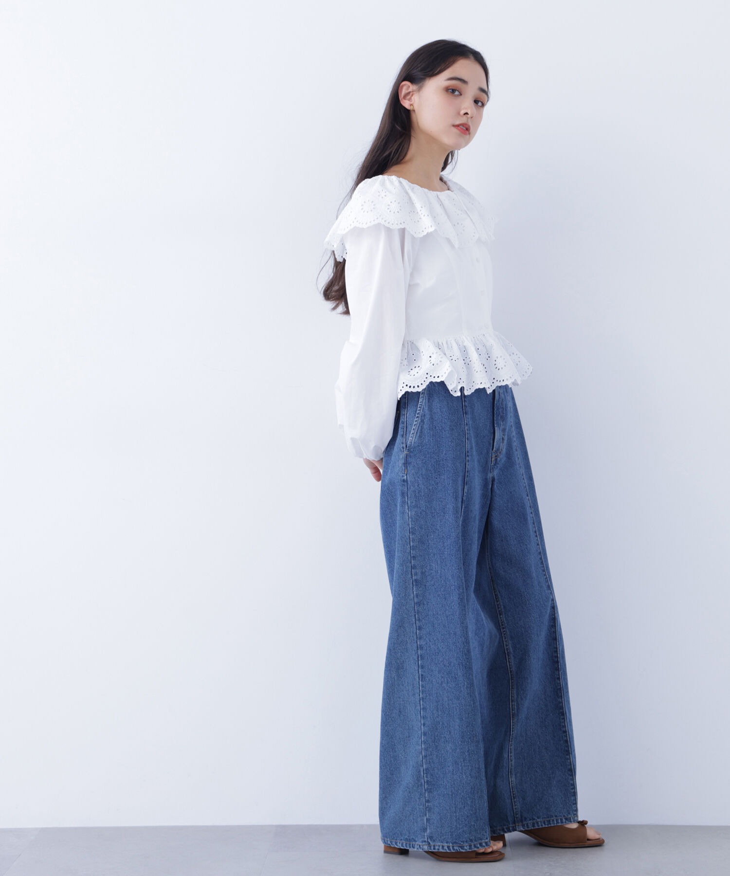  「〈N.〉 エンブロイダリーフリルブラウス」|シャツ・ブラウス|