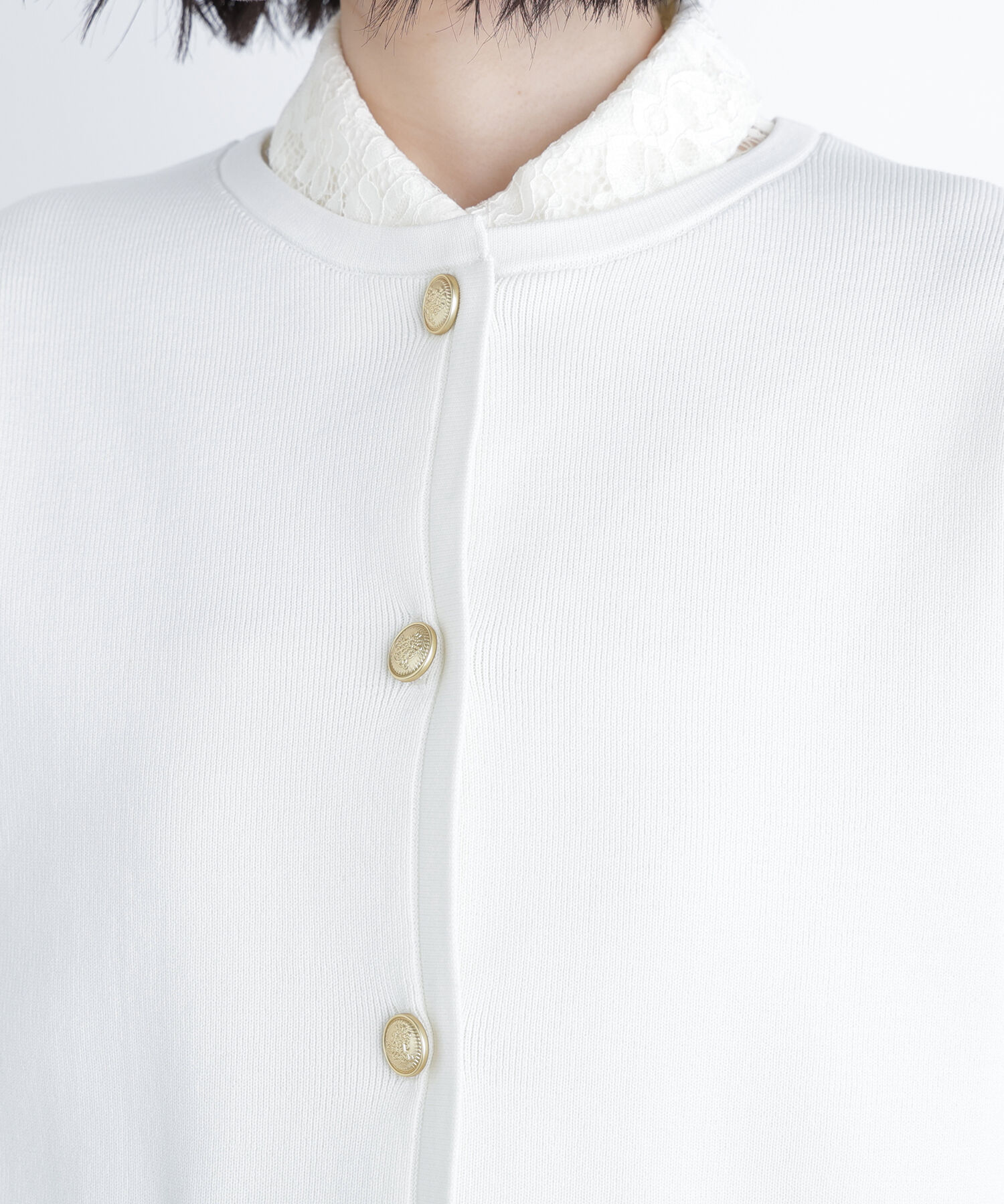  「〈N.〉ゴールドボタンニットカーディガン」|ニット・セーター|