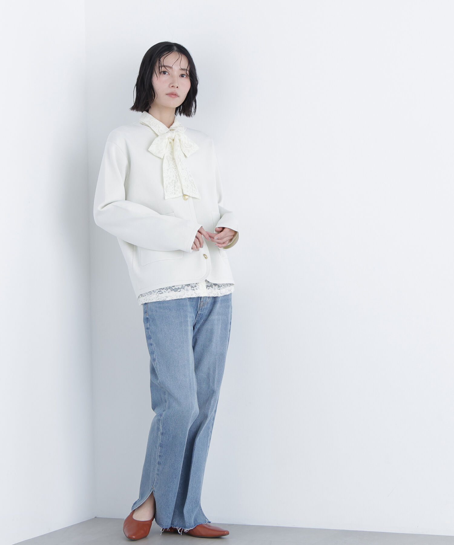  「〈N.〉ゴールドボタンニットカーディガン」|ニット・セーター|