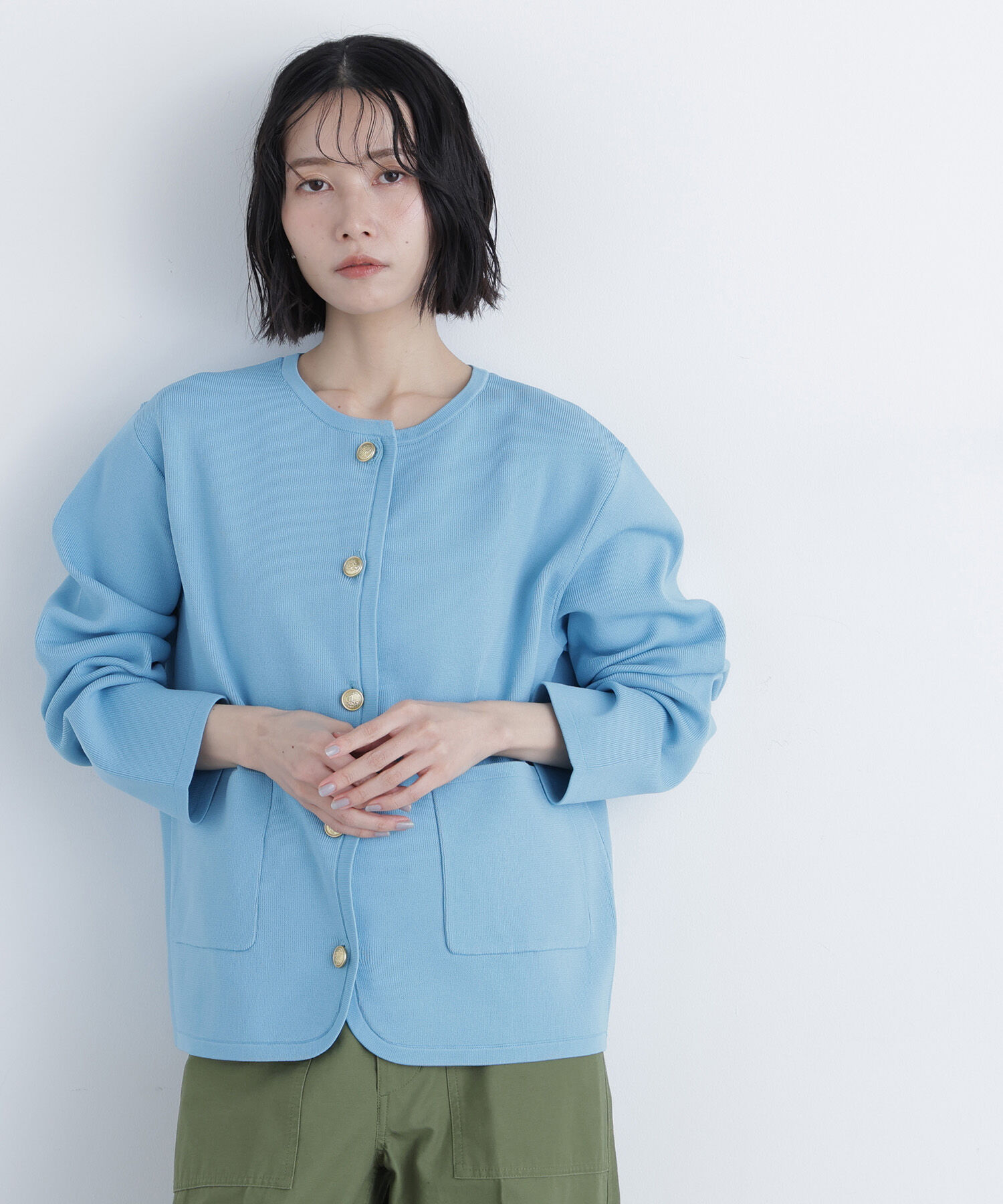  「〈N.〉ゴールドボタンニットカーディガン」|ニット・セーター|