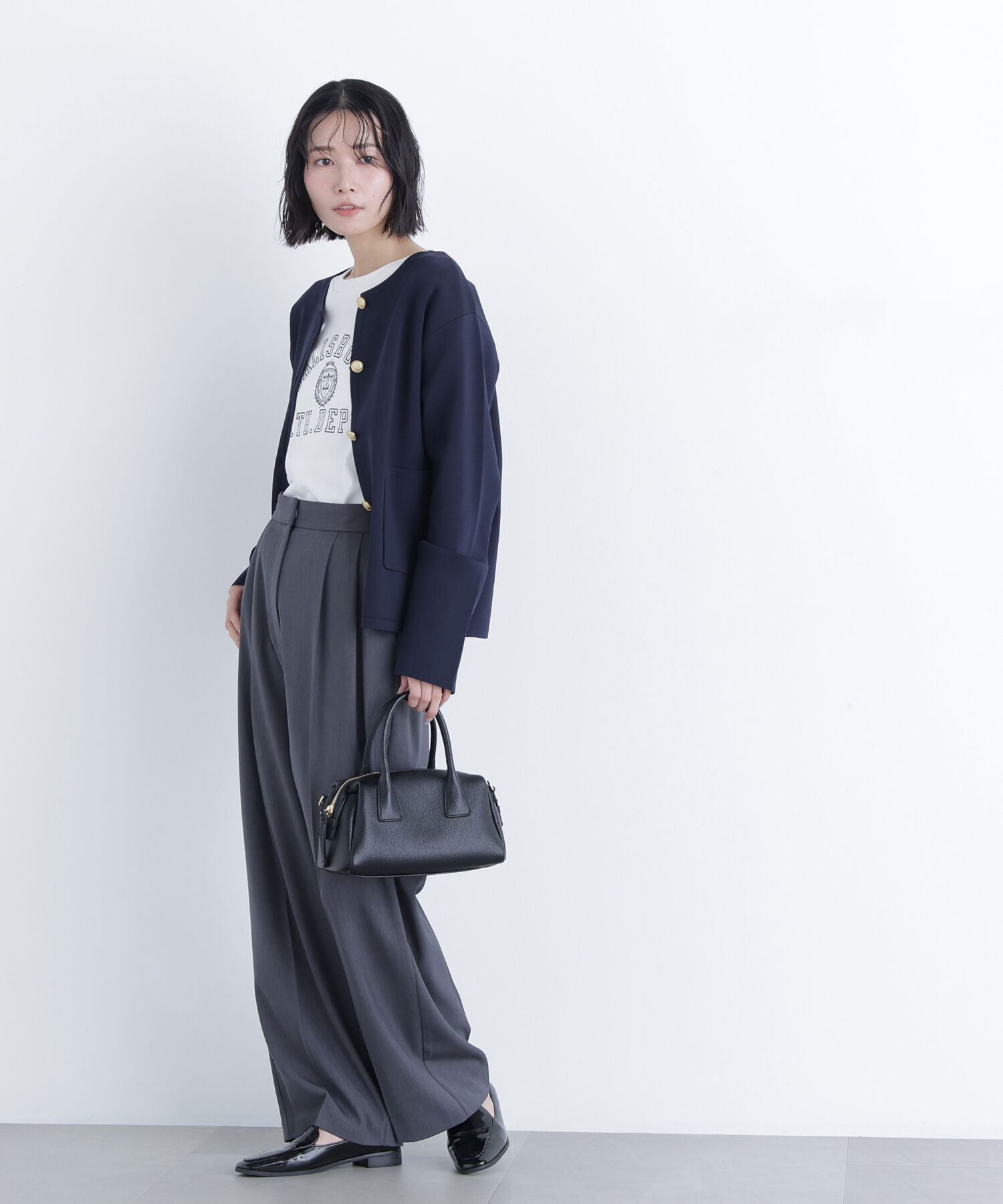  「〈N.〉ゴールドボタンニットカーディガン」|ニット・セーター|