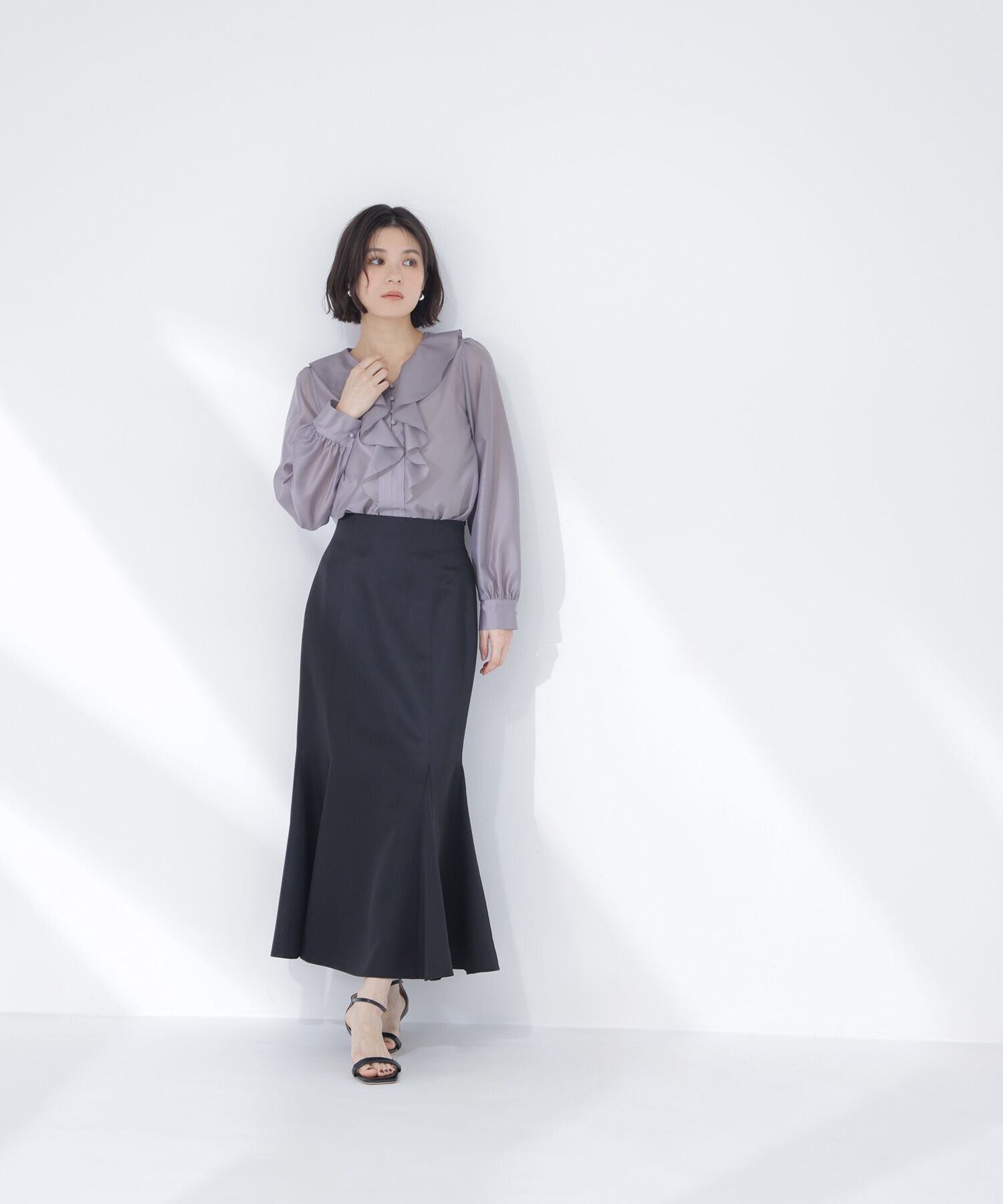  「フロントフリルブラウス」|シャツ・ブラウス|