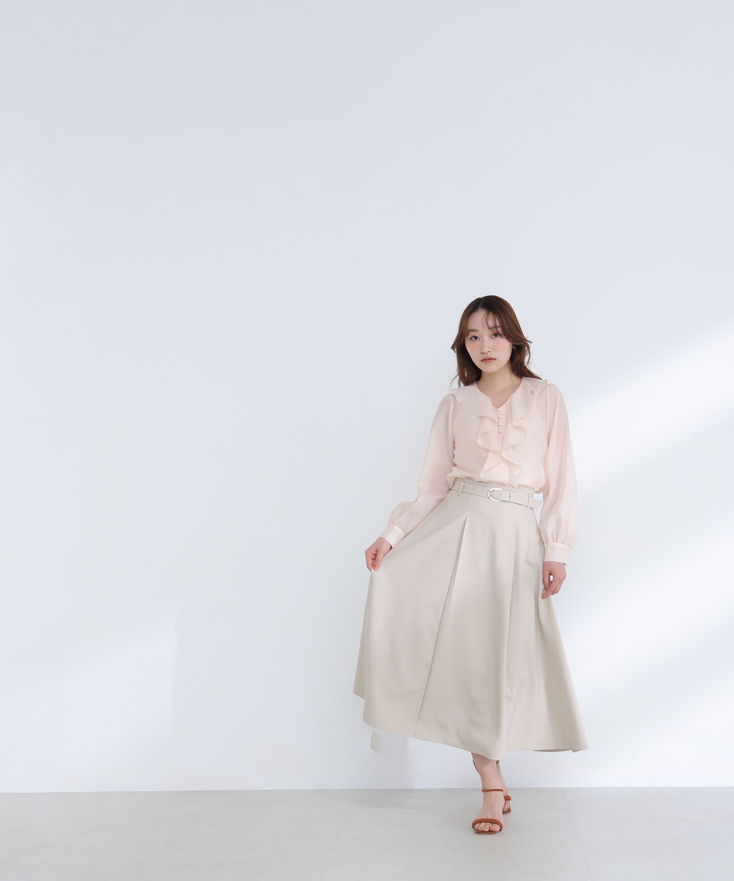  「フロントフリルブラウス」|シャツ・ブラウス|