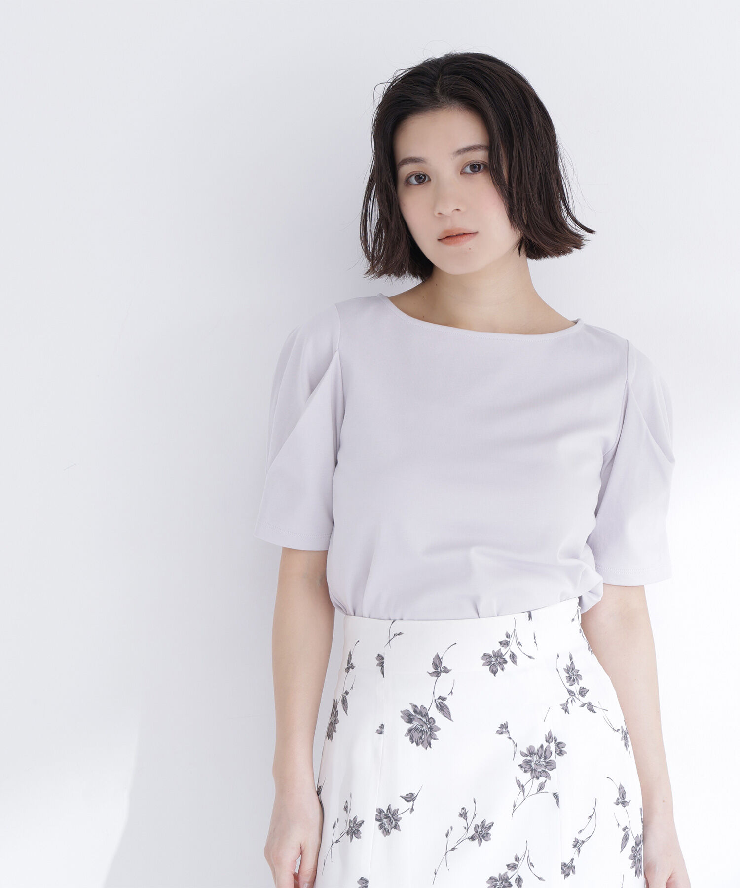  「ベーシックTシャツ フォルムスリーブ」|Tシャツ・カットソー|