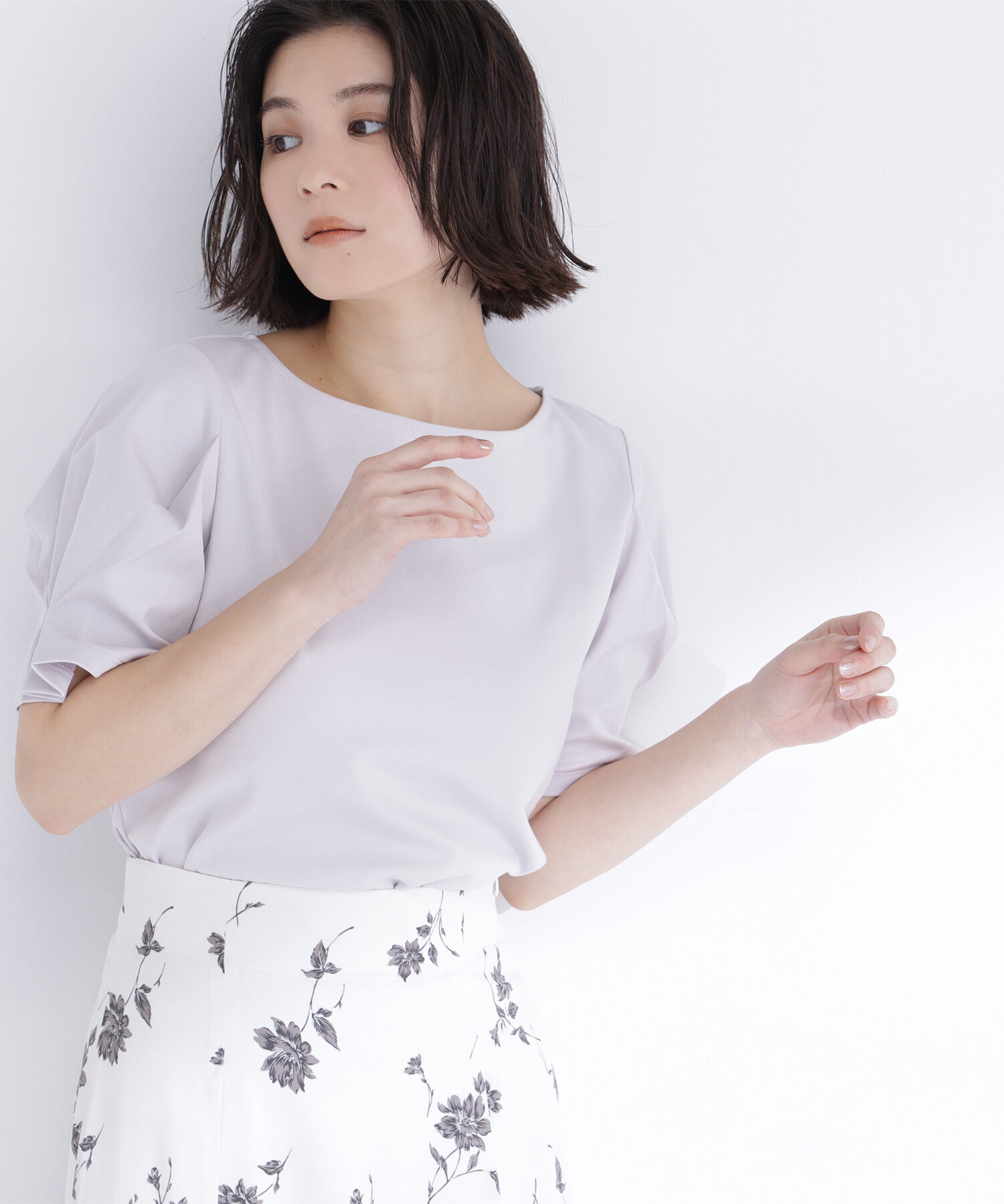  「ベーシックTシャツ フォルムスリーブ」|Tシャツ・カットソー|