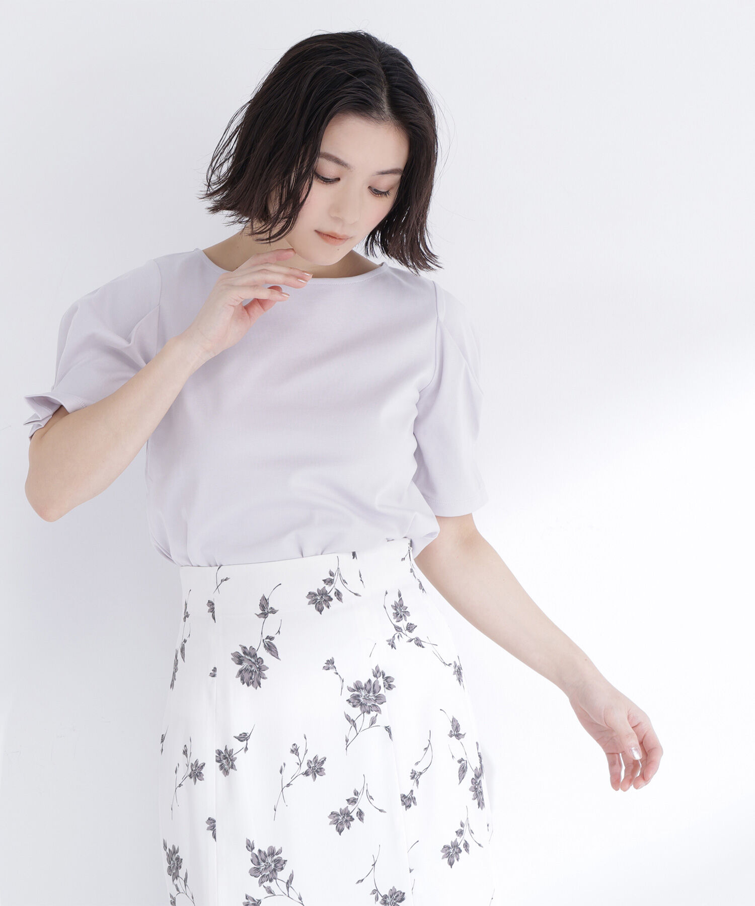  「ベーシックTシャツ フォルムスリーブ」|Tシャツ・カットソー|