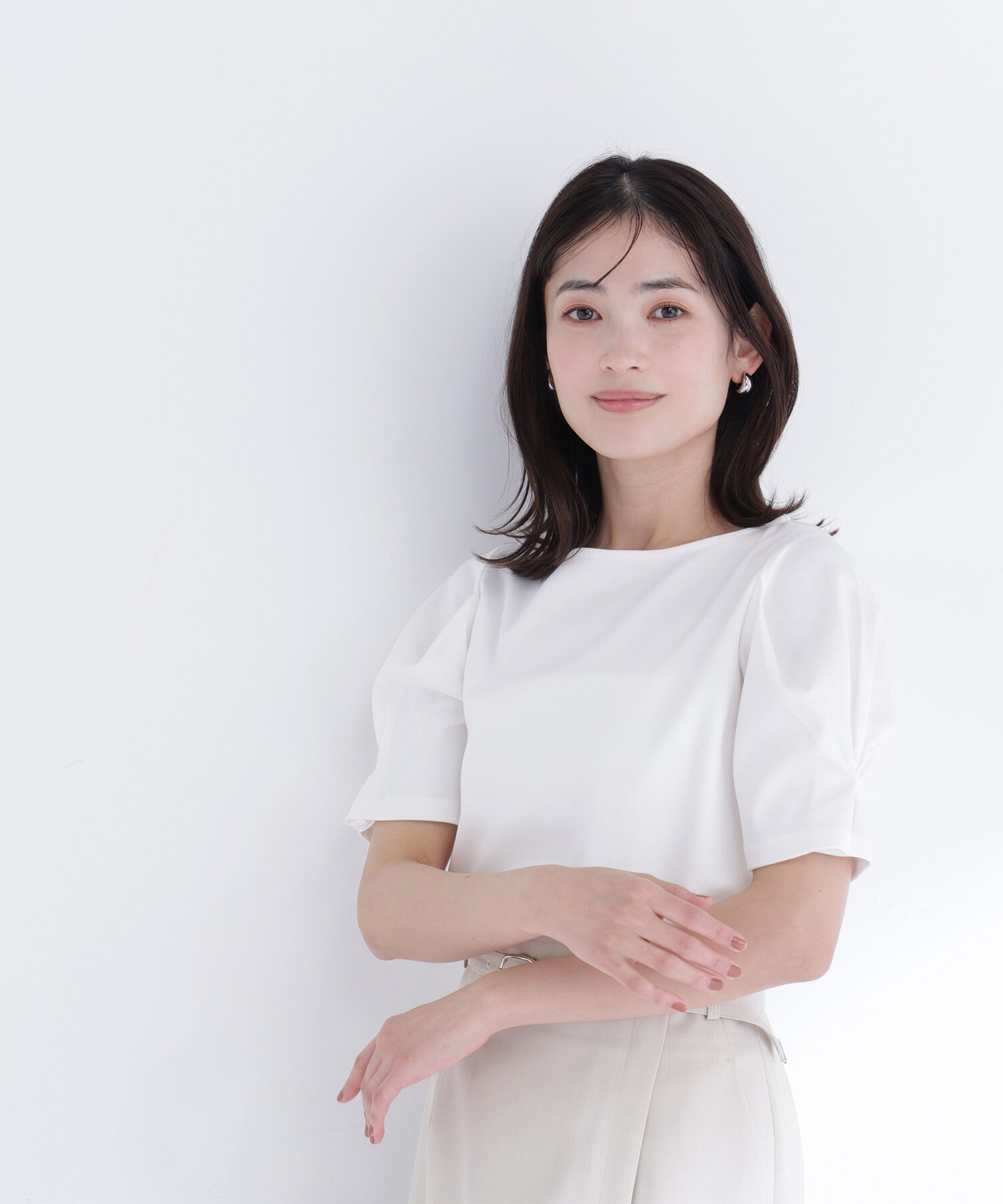  「ベーシックTシャツ フォルムスリーブ」|Tシャツ・カットソー|