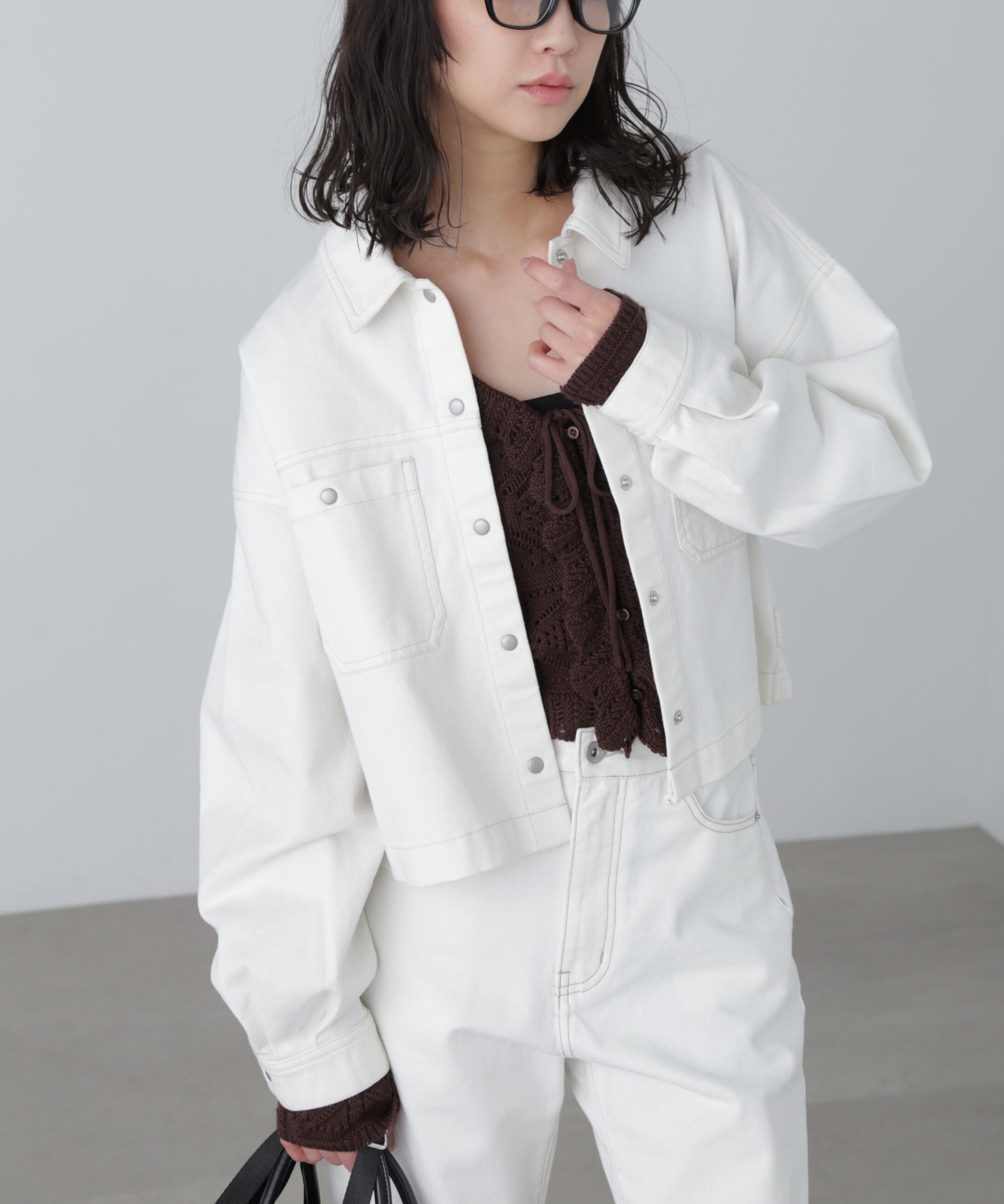  「フロントポケットショートシャツブルゾン」|ブルゾン・スタジャン|