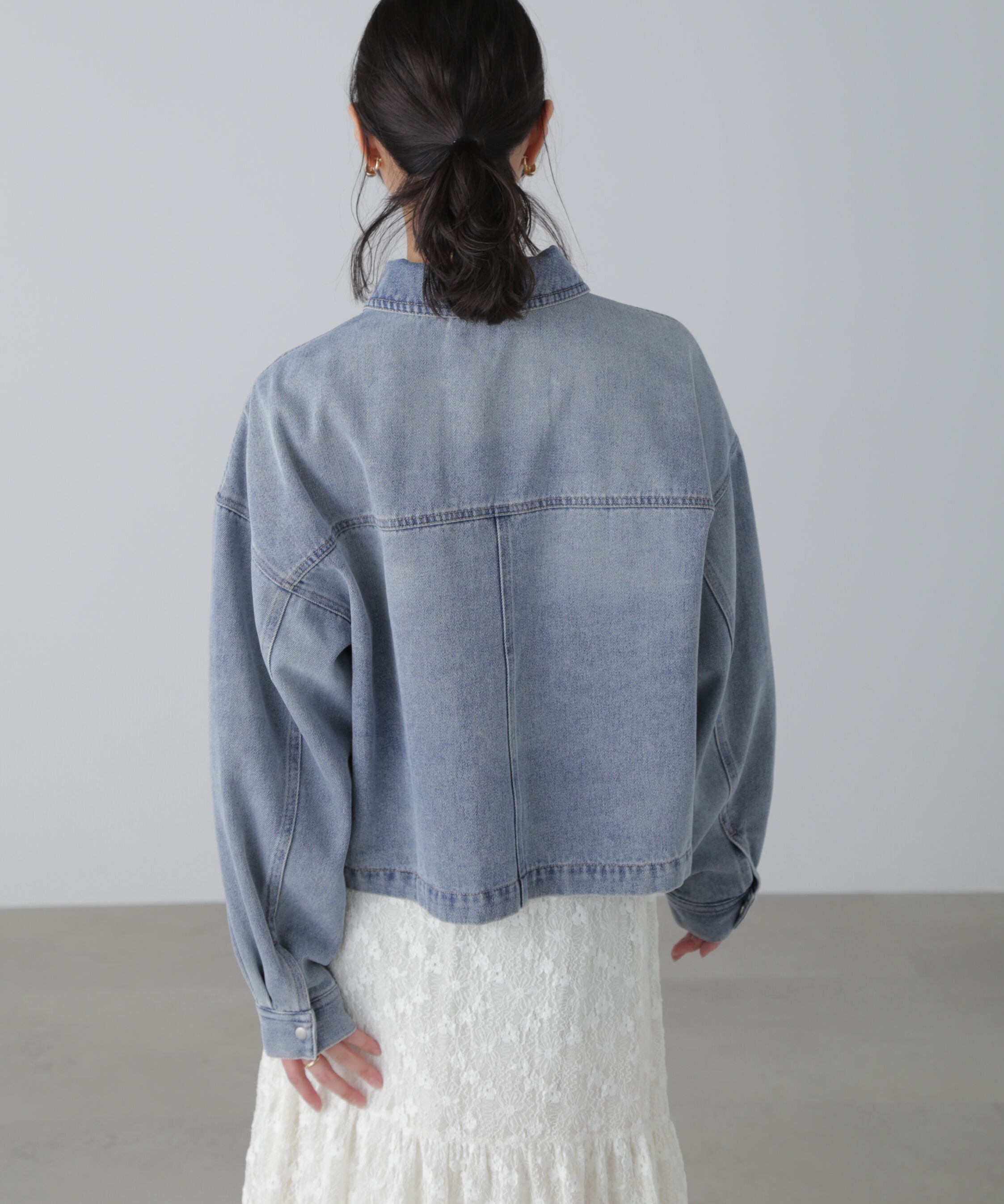  「フロントポケットショートシャツブルゾン」|ブルゾン・スタジャン|