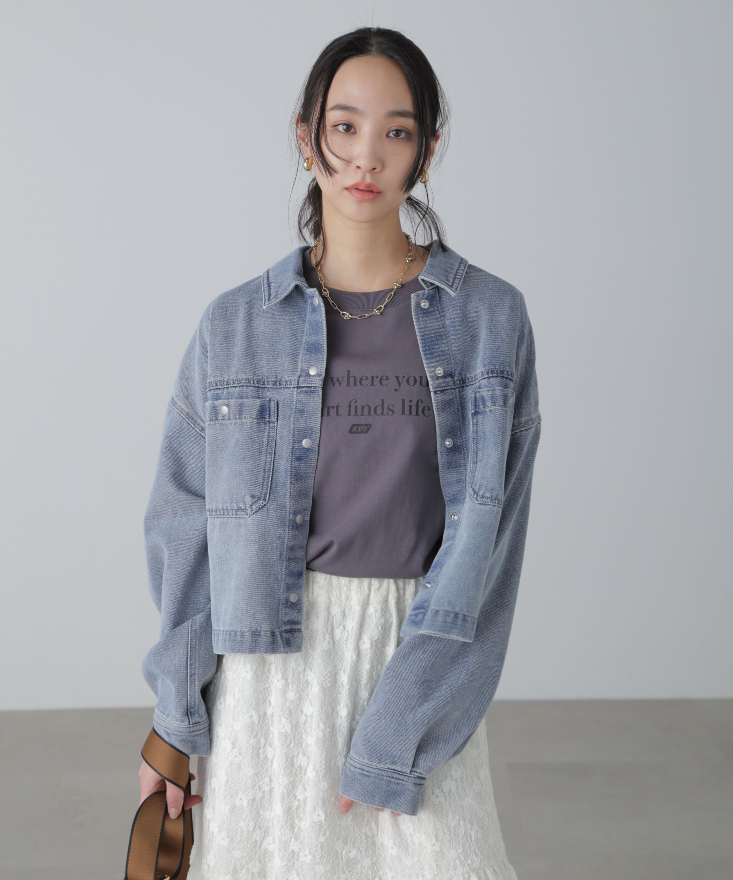  「フロントポケットショートシャツブルゾン」|ブルゾン・スタジャン|