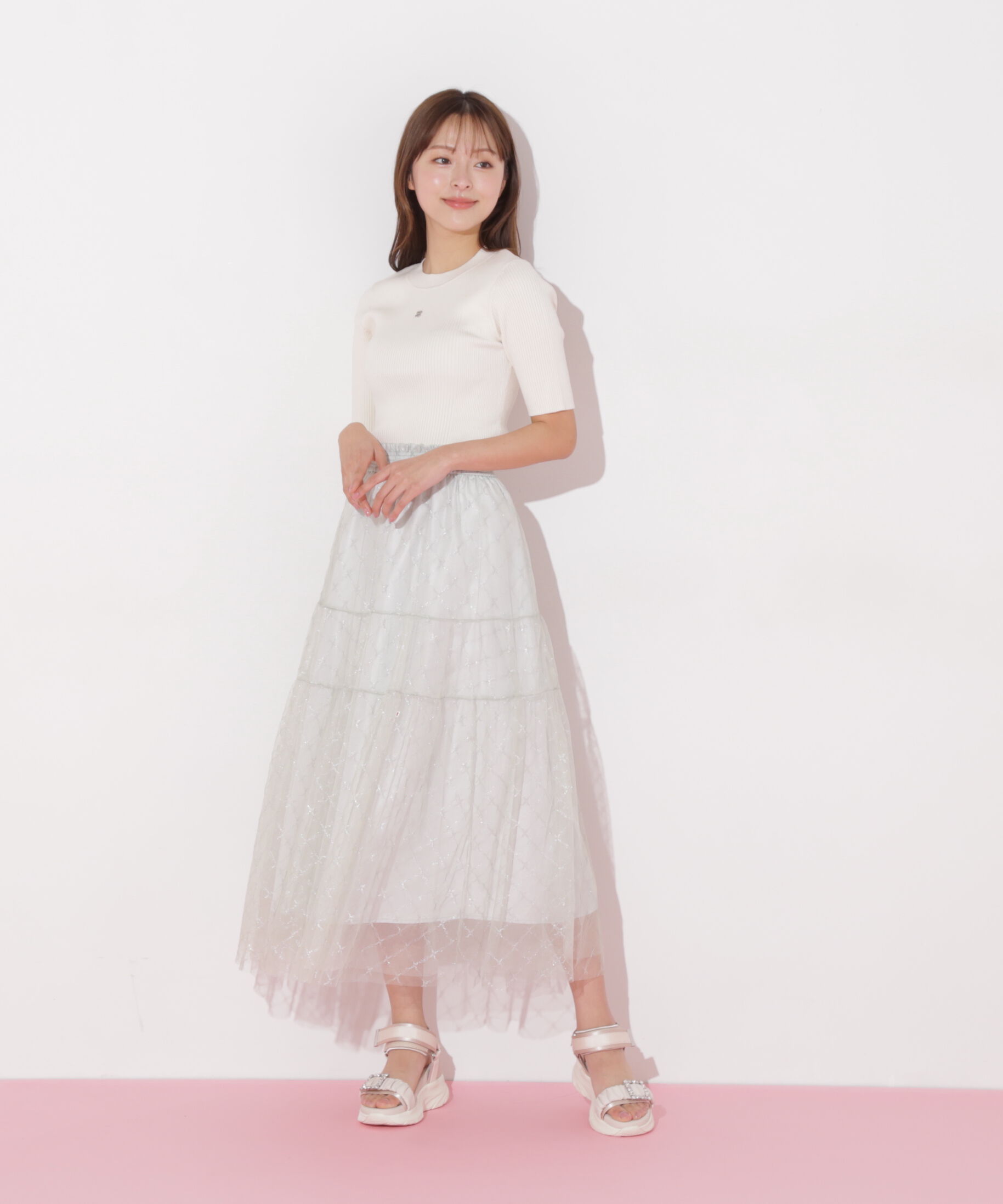  「ラメチュールティアードスカート」|スカート|