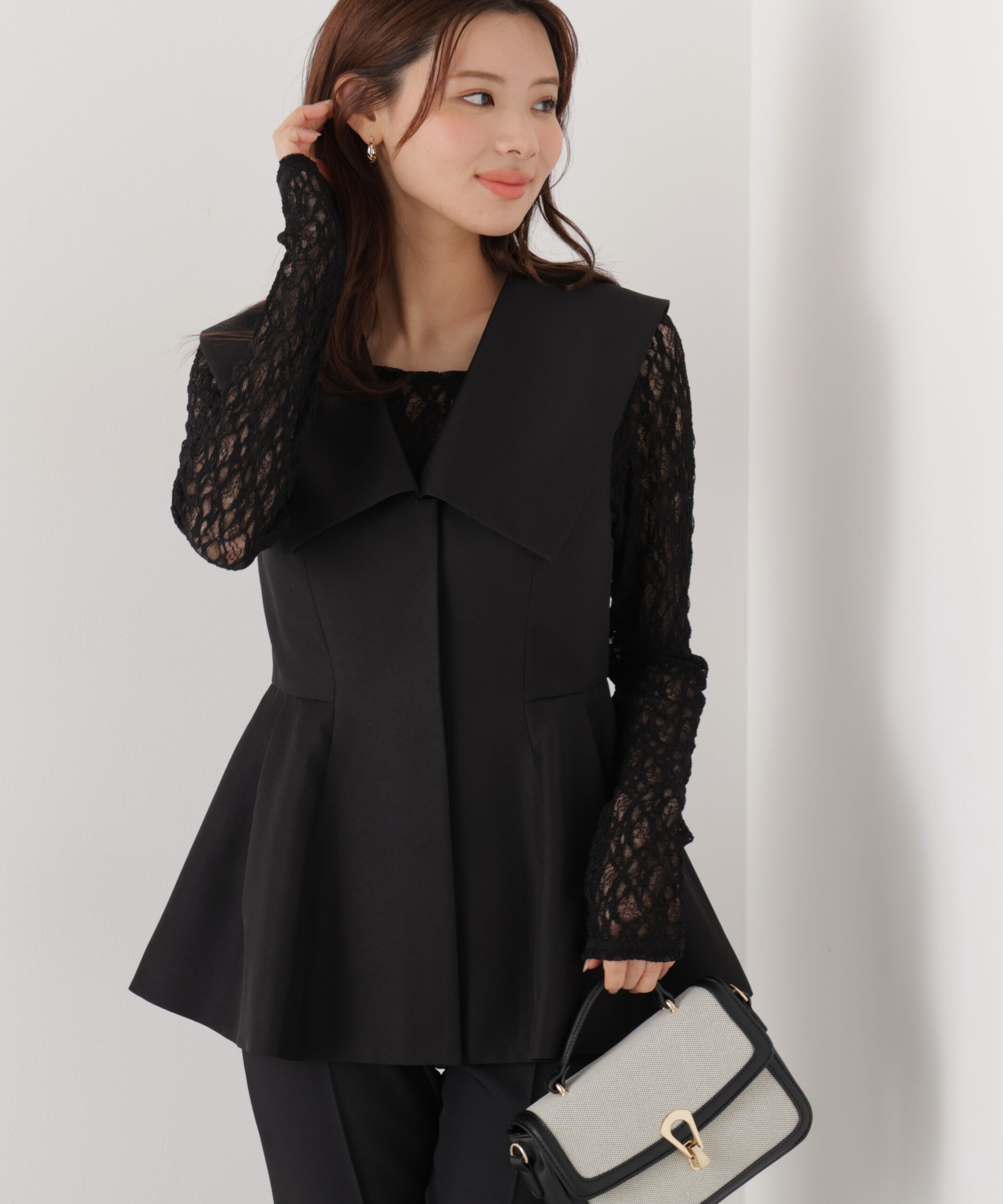 PROPORTION BODY DRESSING「〈a/mie〉ビッグカラージレ　26SS」|ブルゾン・スタジャン|