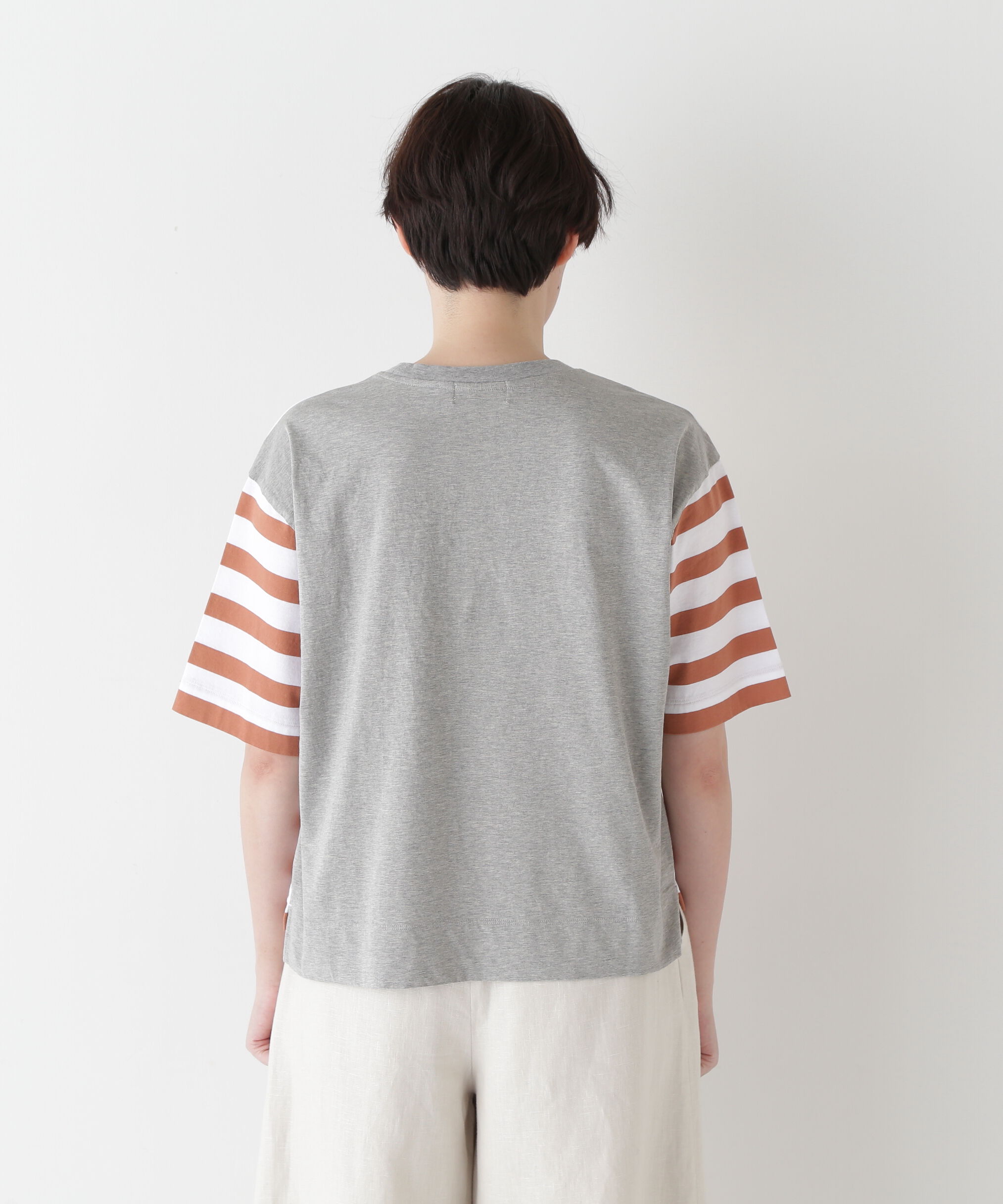  「◆シルケット天竺ボーダーカットソー」|Tシャツ・カットソー|