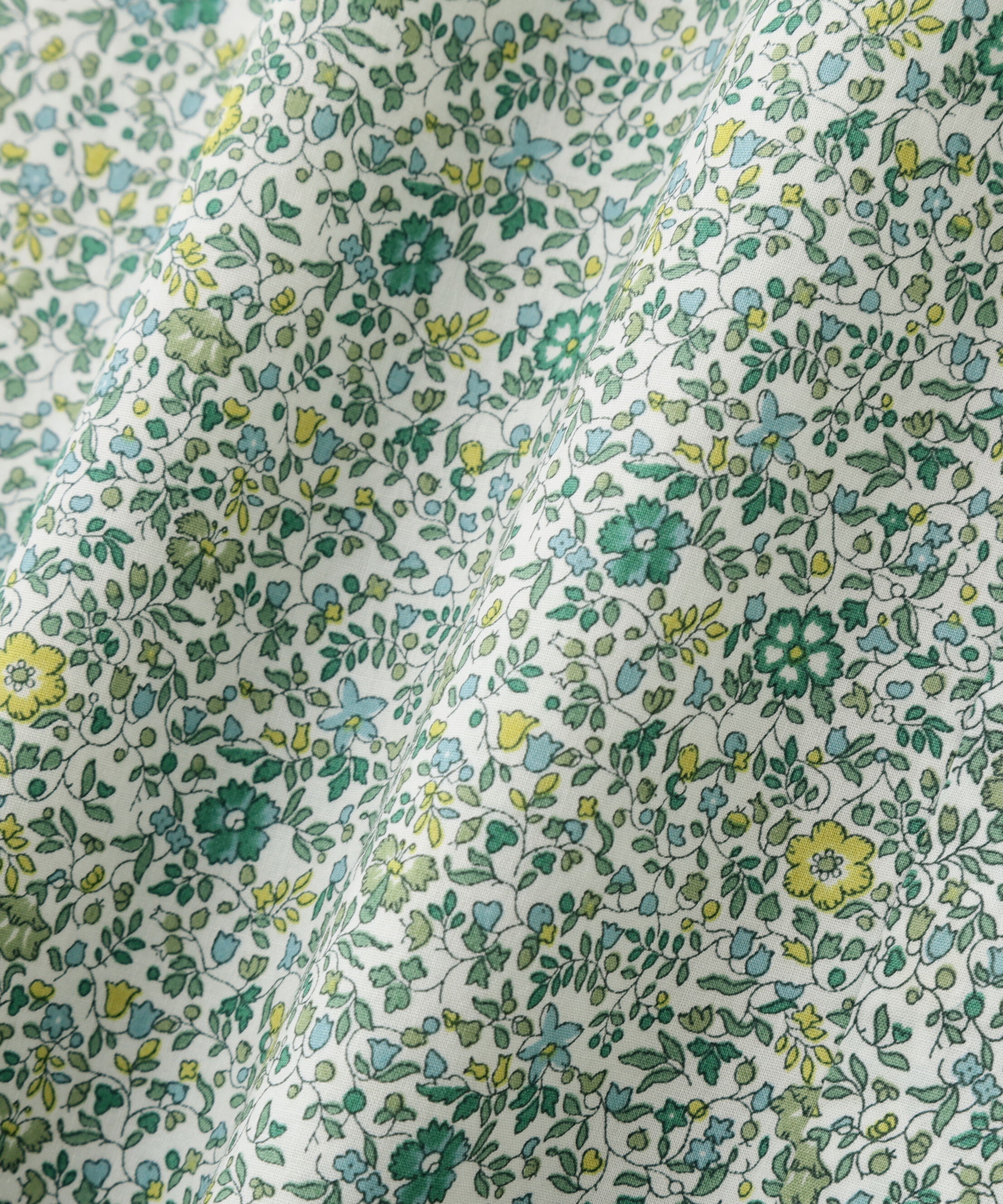  「《洗える》リバティ小花柄プリント スタンドフリルブラウス」|シャツ・ブラウス|