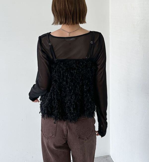 archives「カットフェザービスチェ&times;シアーカットＴＯＰＳＳＥＴ」|カーディガン|