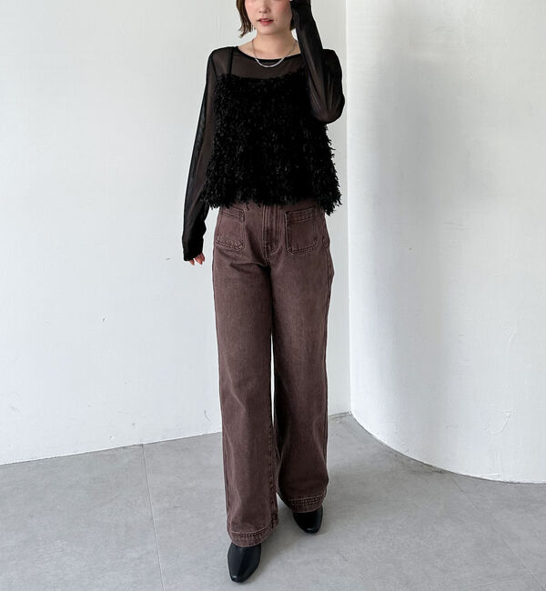 archives「カットフェザービスチェ&times;シアーカットＴＯＰＳＳＥＴ」|カーディガン|