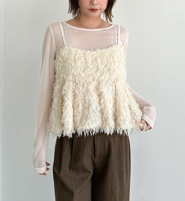 archives「カットフェザービスチェ&times;シアーカットＴＯＰＳＳＥＴ」|カーディガン|